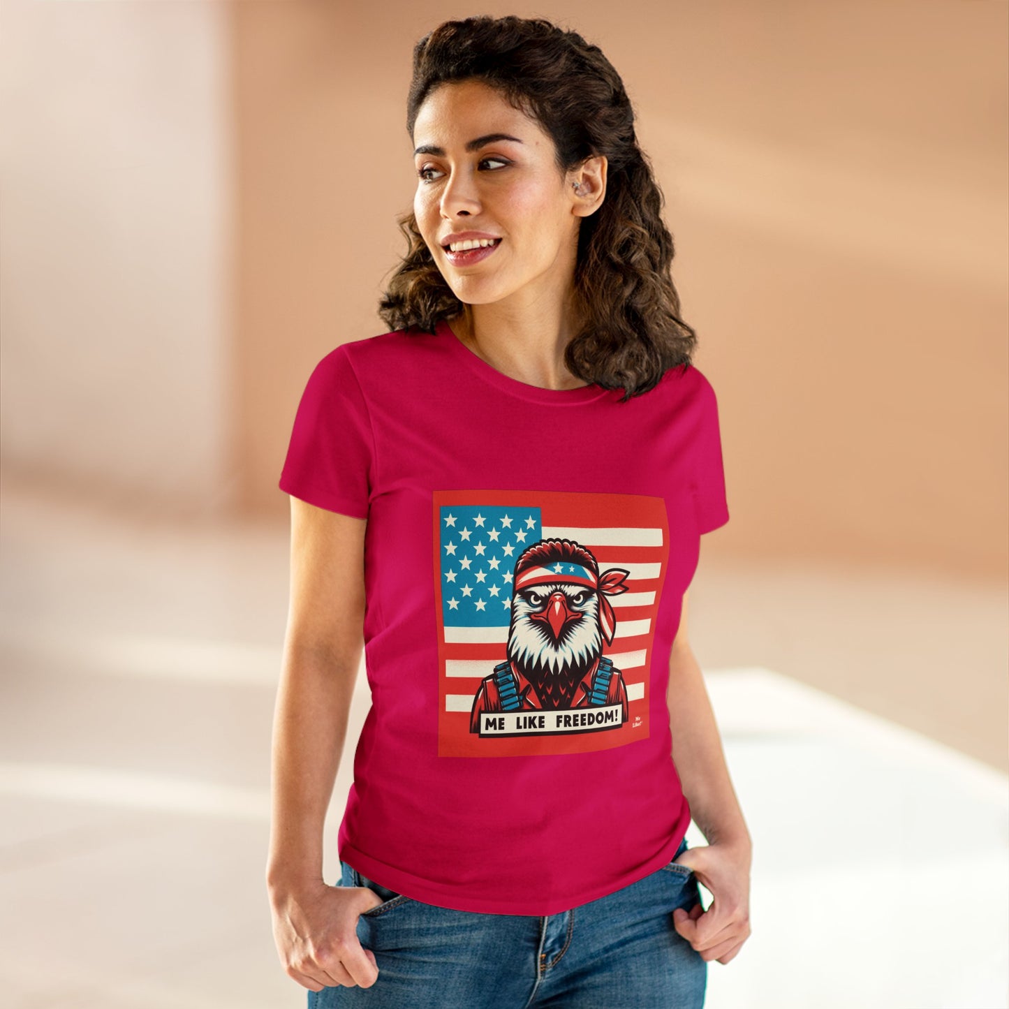 Me Like Freedom! - Women's Heavy Cotton Tee - (Freedom #3)