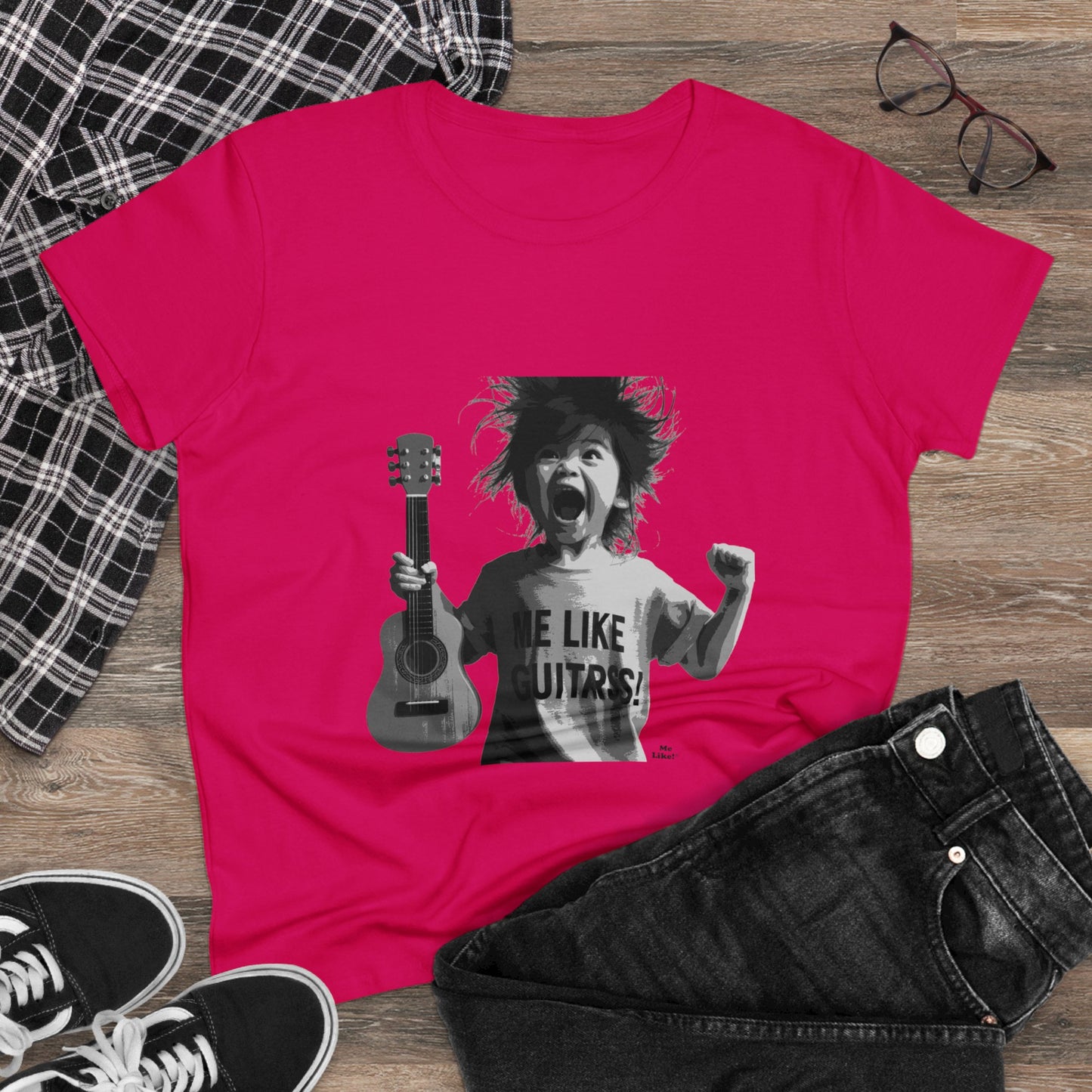 Me Like Guitars! - Women's Cotton Tee - Punk #1