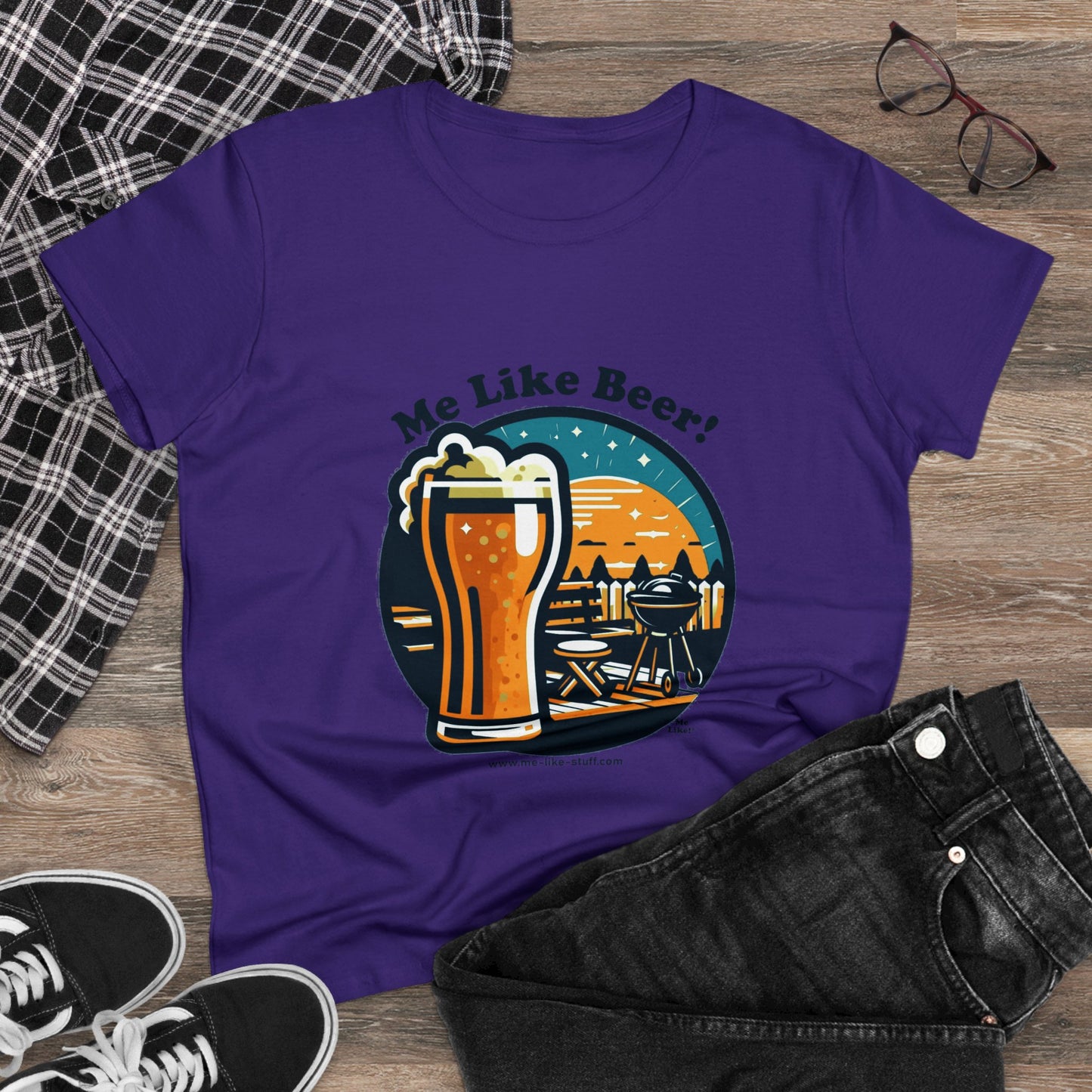 Women's Heavy Cotton Tee - Me Like Beer! (#2)