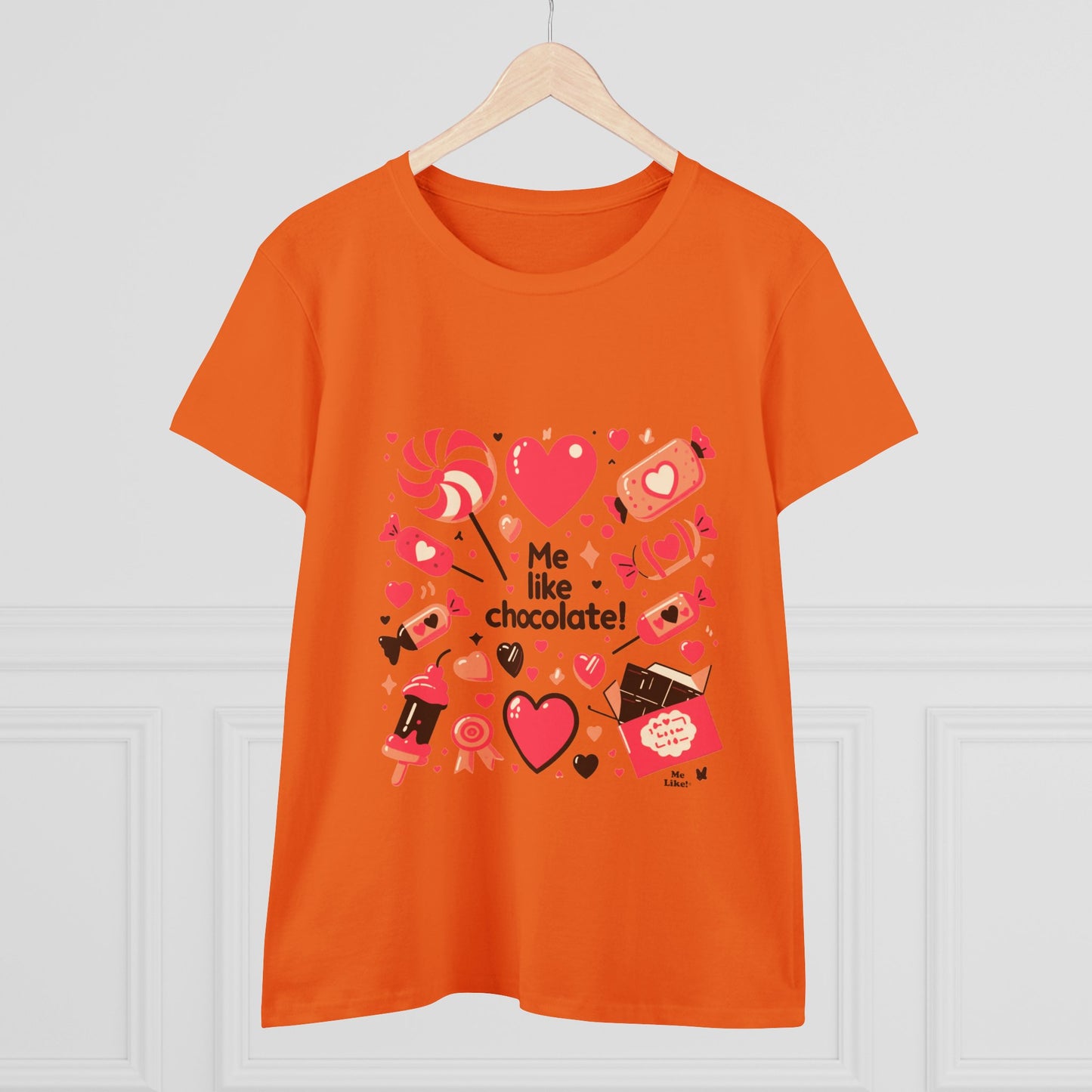 Me Like Chocolate! - Women's Heavy Cotton Tee - (Chocolate #2)