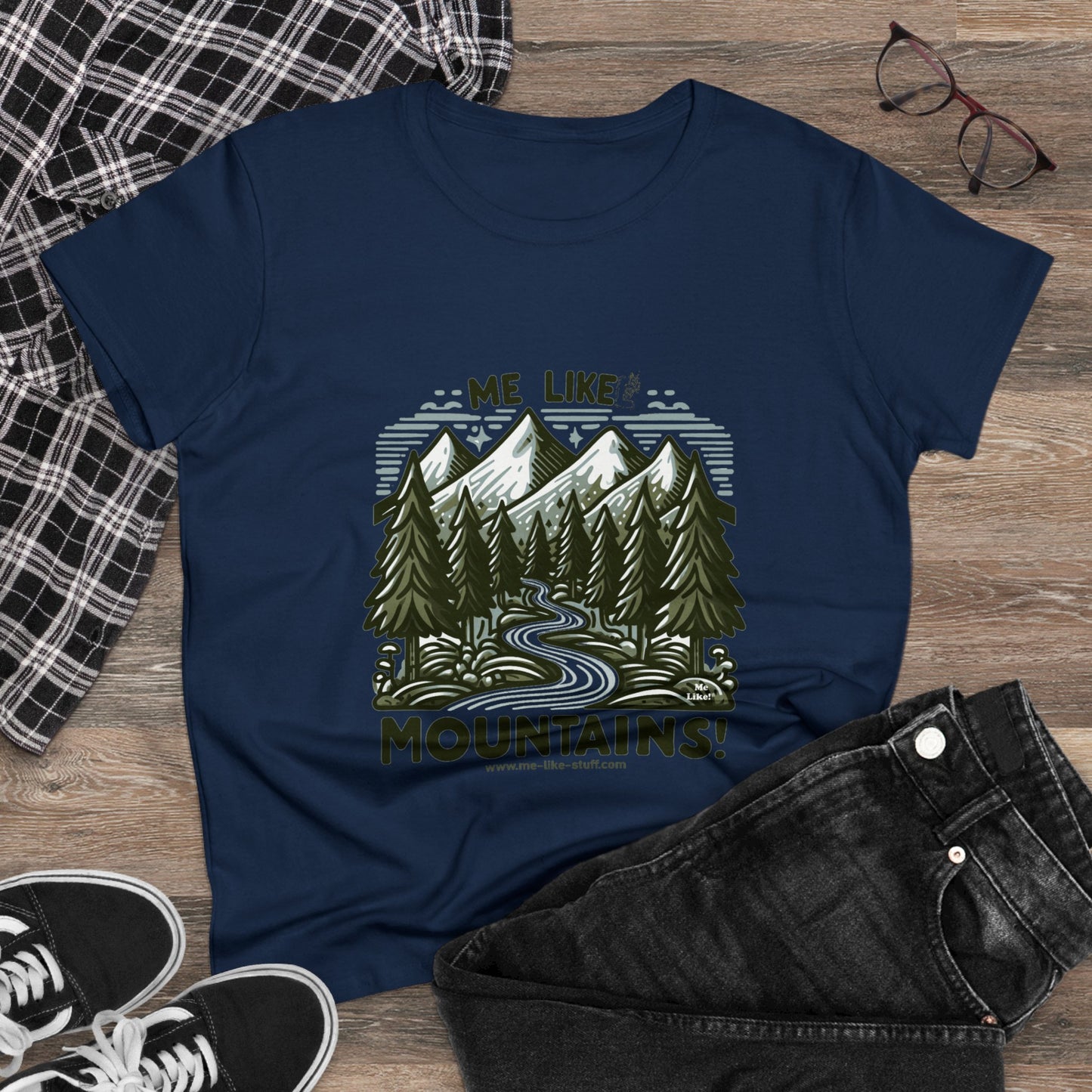 Me Like Mountains! - Women's Heavy Cotton Tee - (#4)