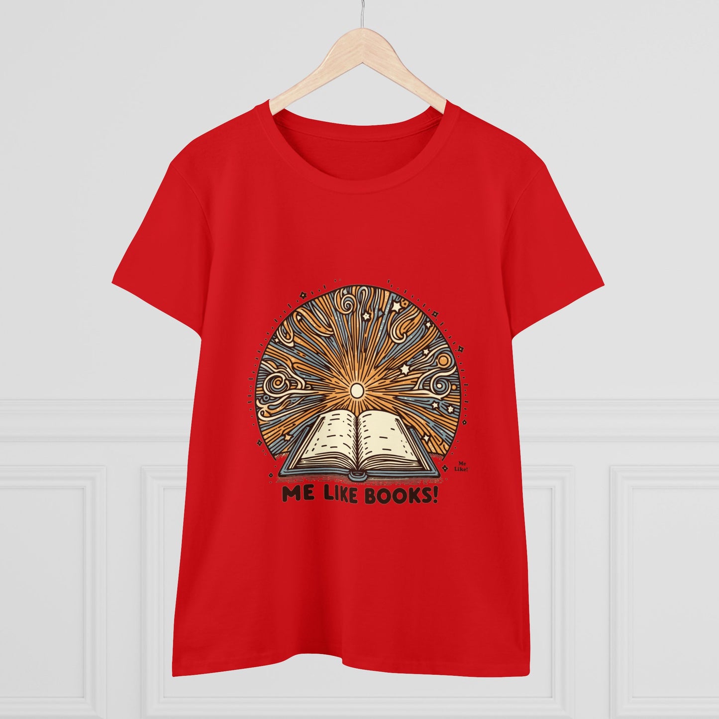 Me Like Books! - Women's Heavy Cotton Tee - (Books #2)