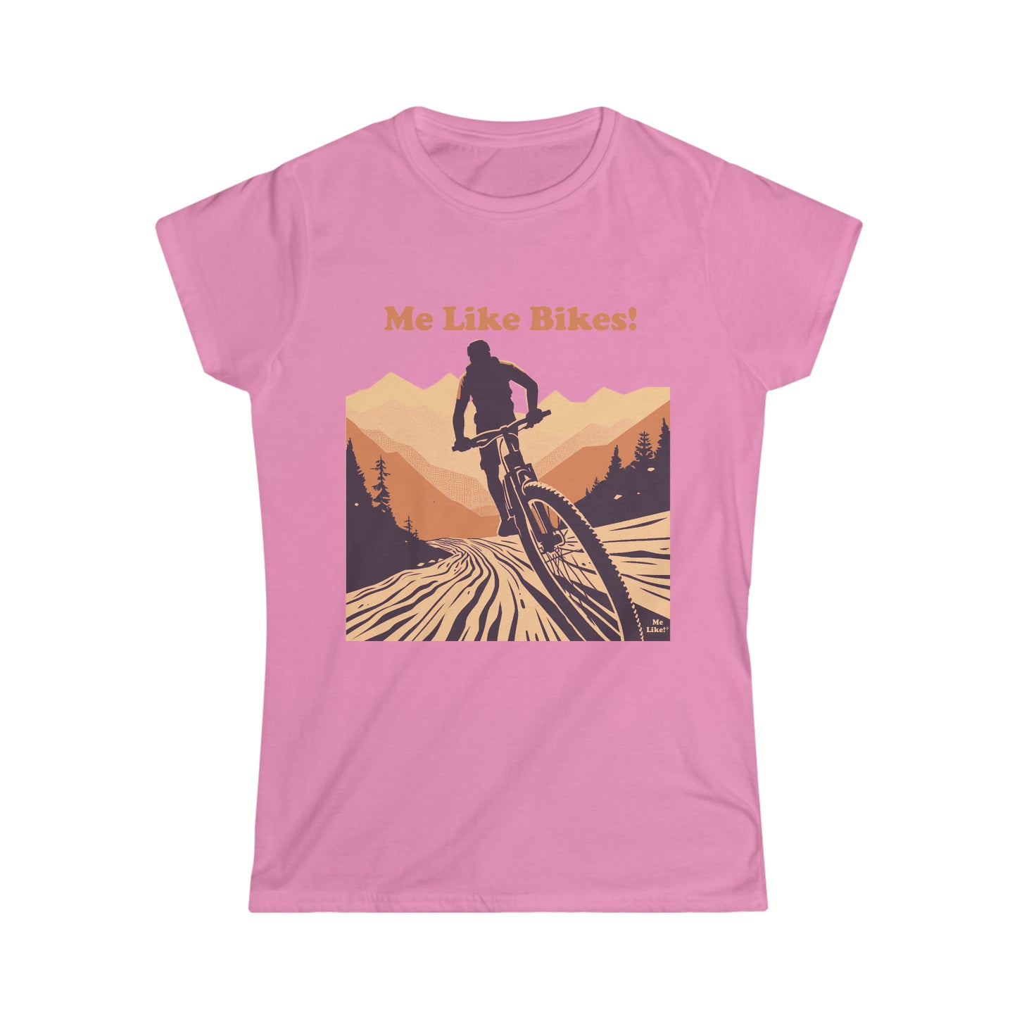 Women's Softstyle Tee - Me Like Bikes! (Mountain Bike #2)