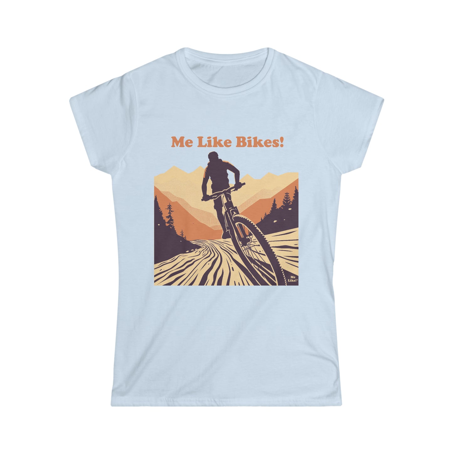 Women's Softstyle Tee - Me Like Bikes! (Mountain Bike #2)