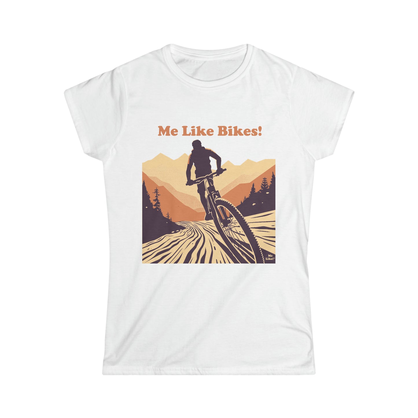 Women's Softstyle Tee - Me Like Bikes! (Mountain Bike #2)