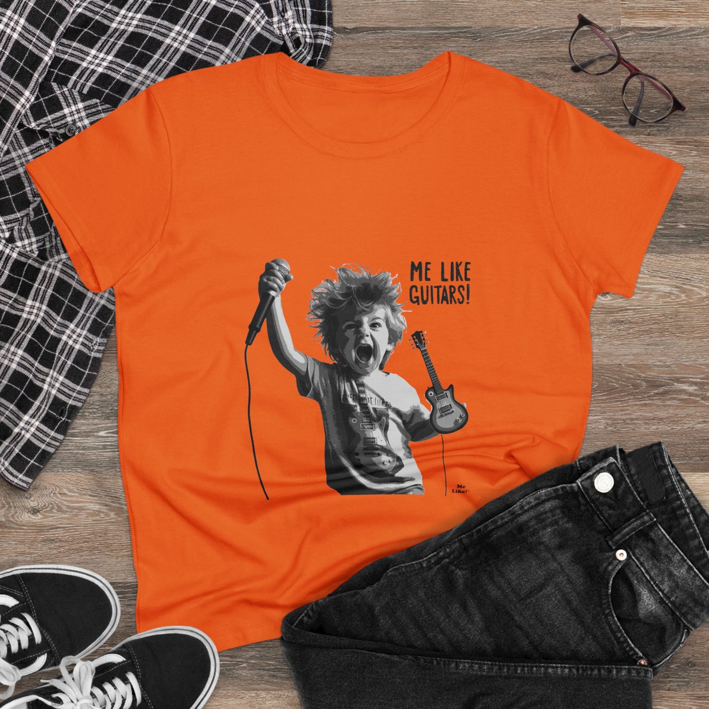 Me Like Guitars! - Women's Cotton Tee - Punk #2