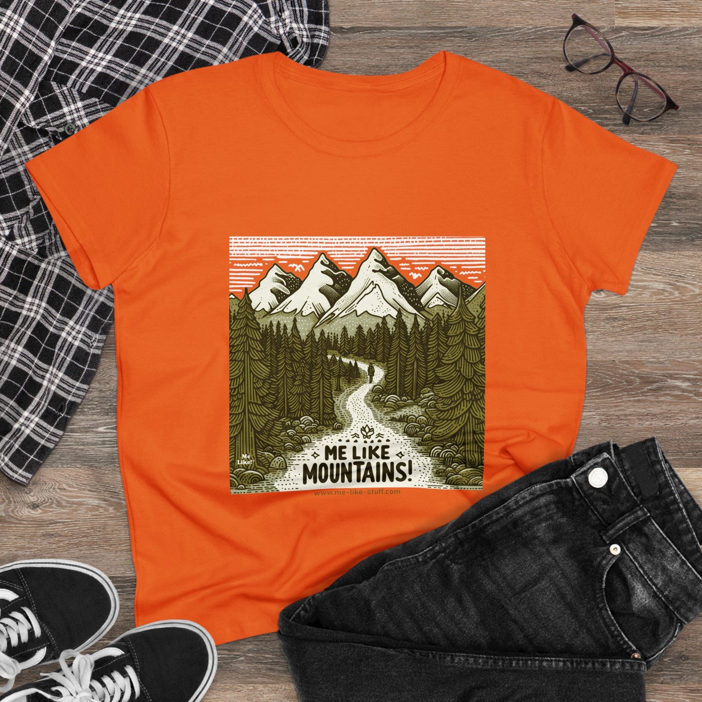 Me Like Mountains! - Women's Heavy Cotton Tee - (#3)