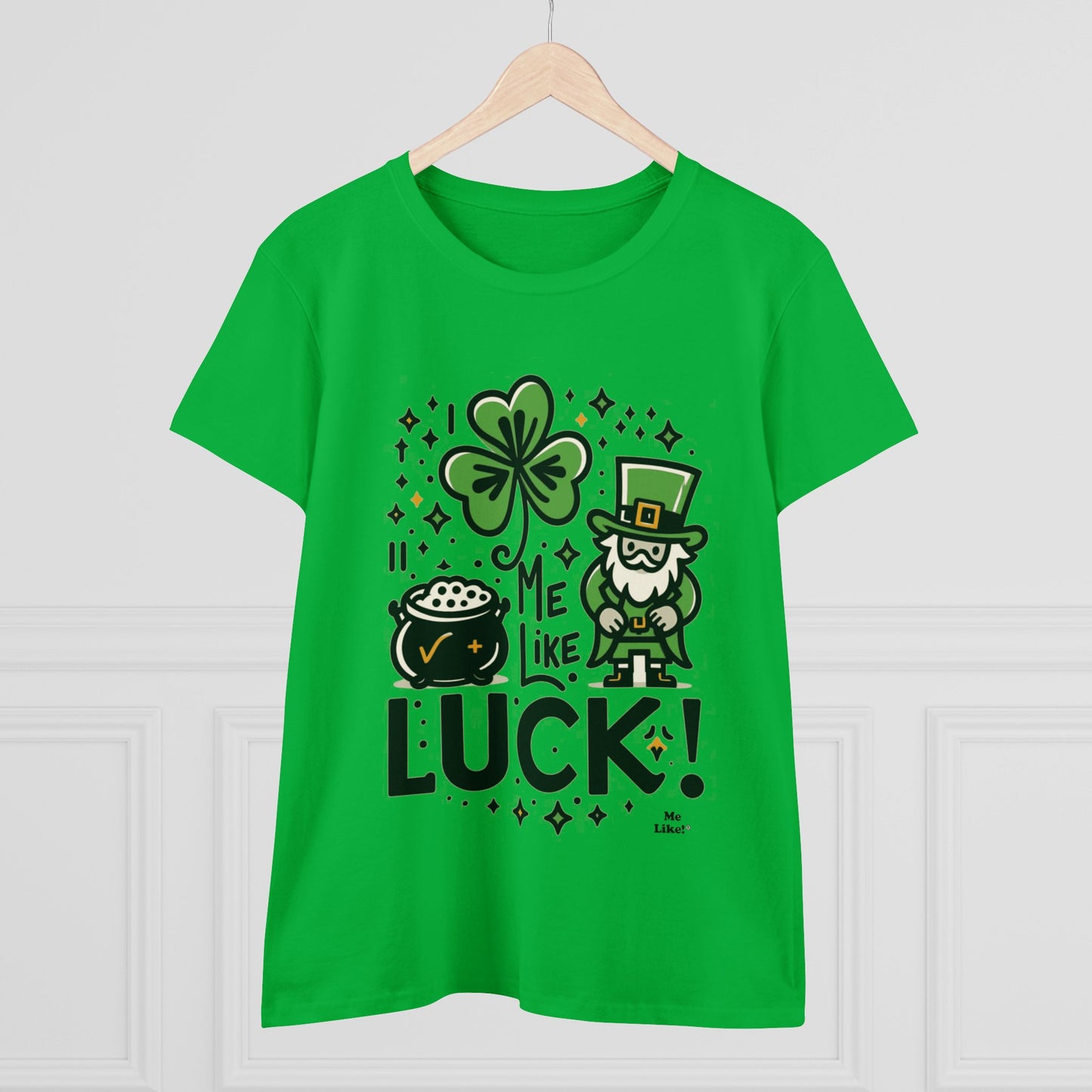 Me Like Luck! - Women's Heavy Cotton Tee - (St. Patrick's Day #4)