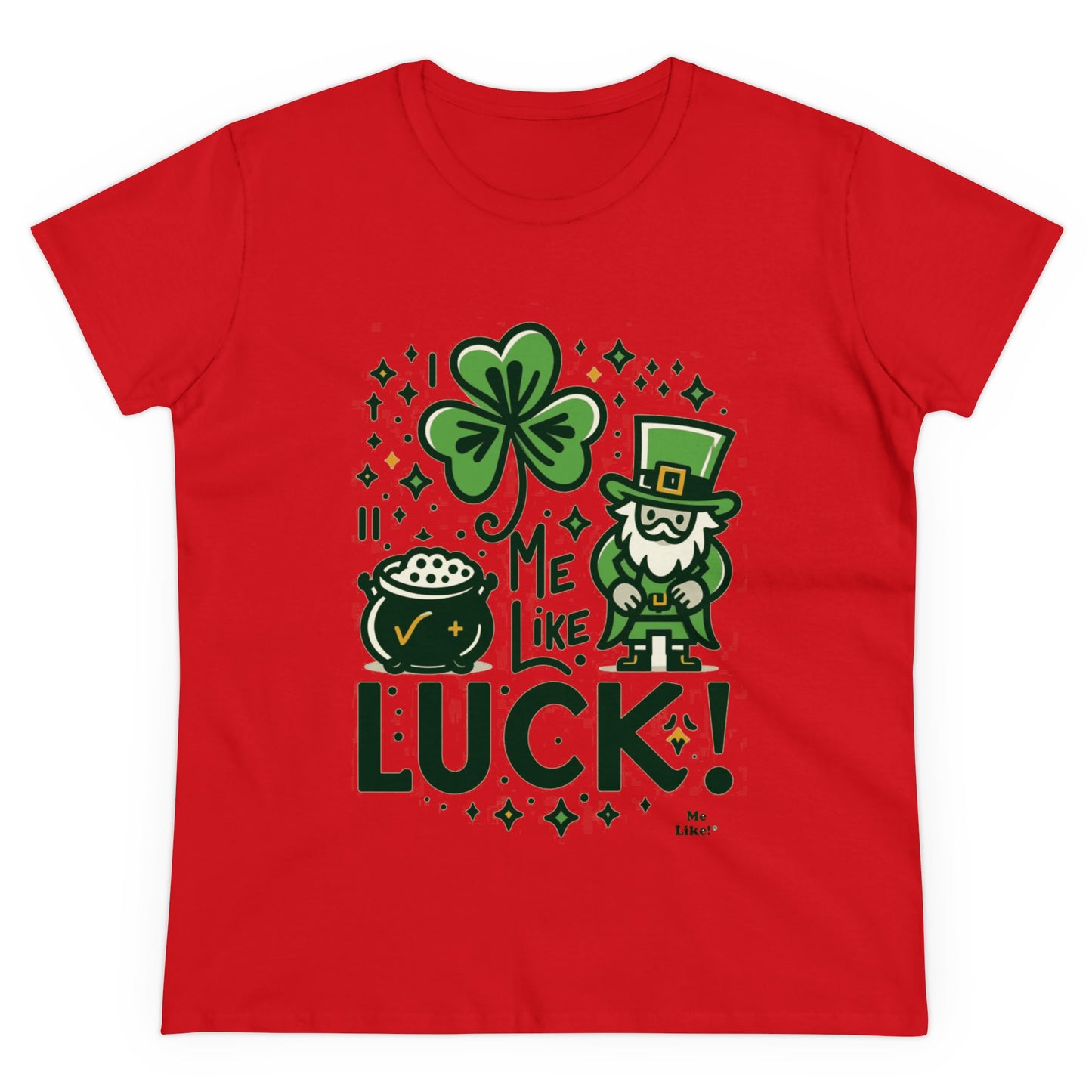 Me Like Luck! - Women's Heavy Cotton Tee - (St. Patrick's Day #4)