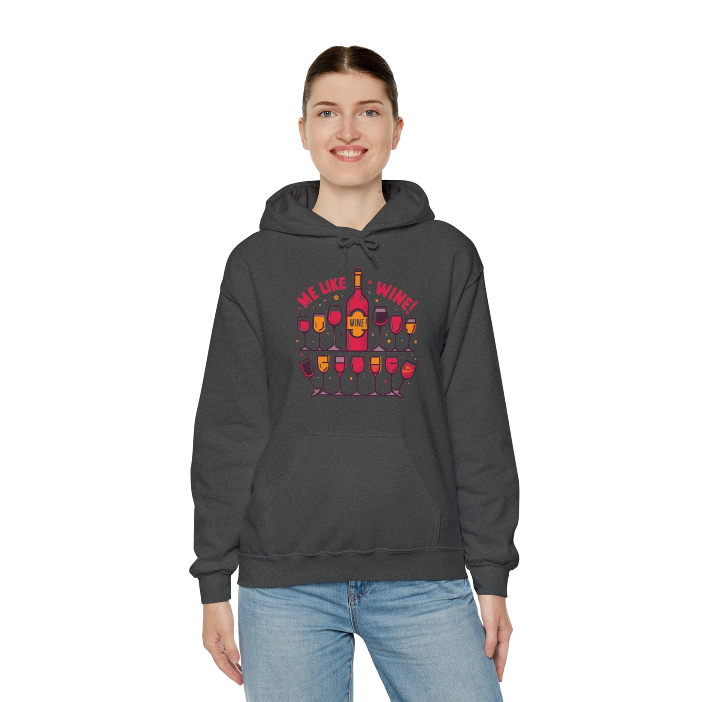 Unisex Heavy Blend™ Hooded Sweatshirt - Me Like Wine! (#2)