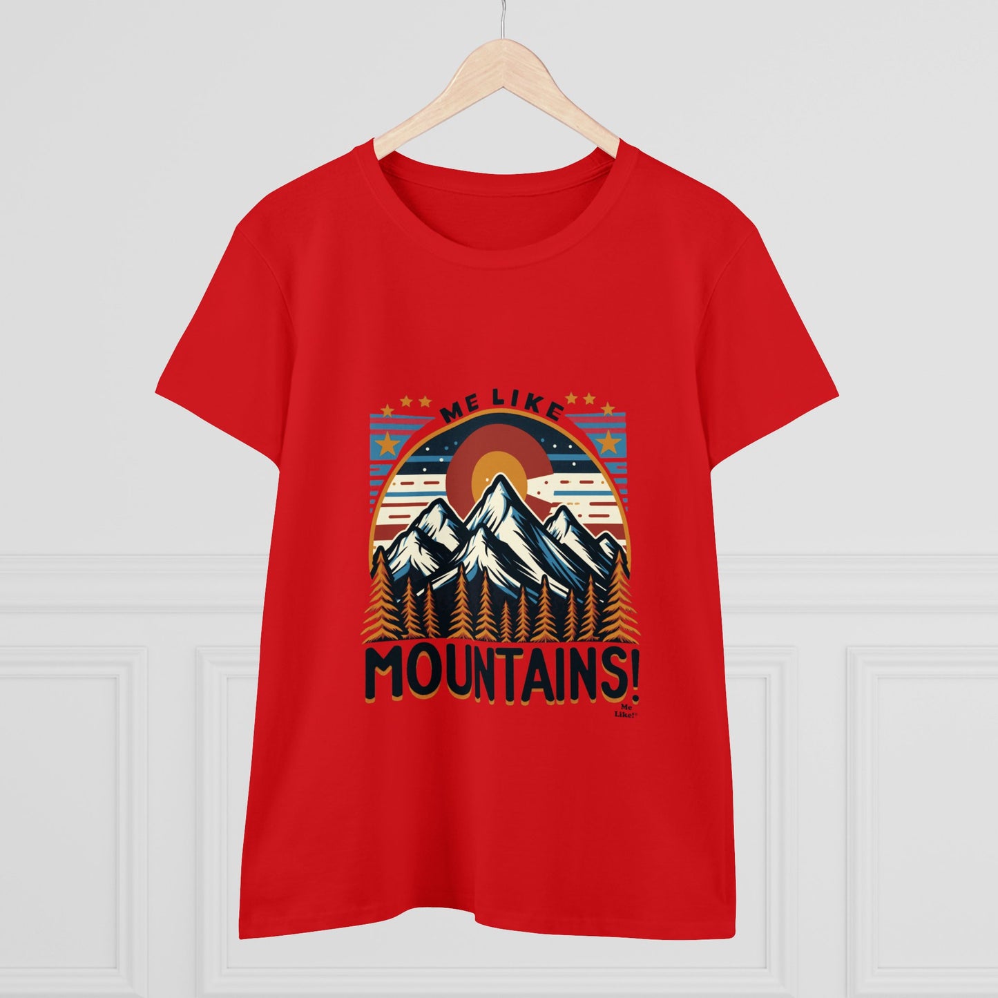 Me Like Mountains! - Women's Heavy Cotton Tee - (Mountains #5)