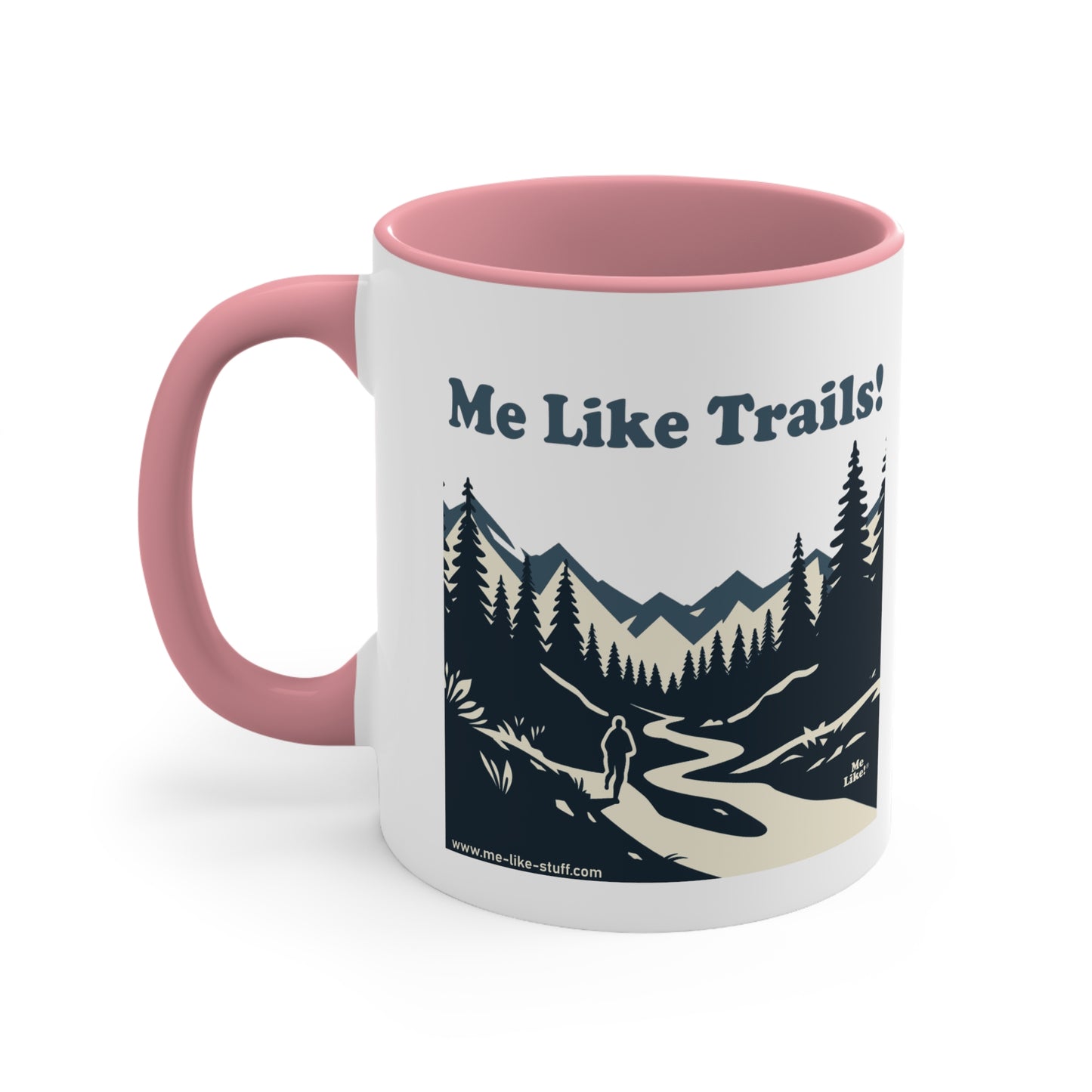 Accent Coffee Mug, 11oz - Me Like Trails! (#1)