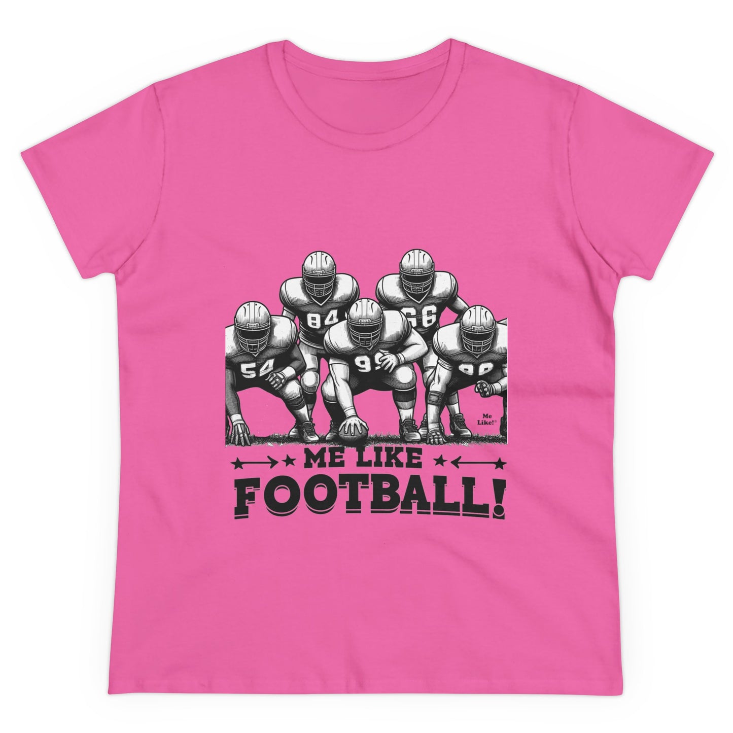 Me Like Football! - Women's Heavy Cotton Tee - (Football #2)