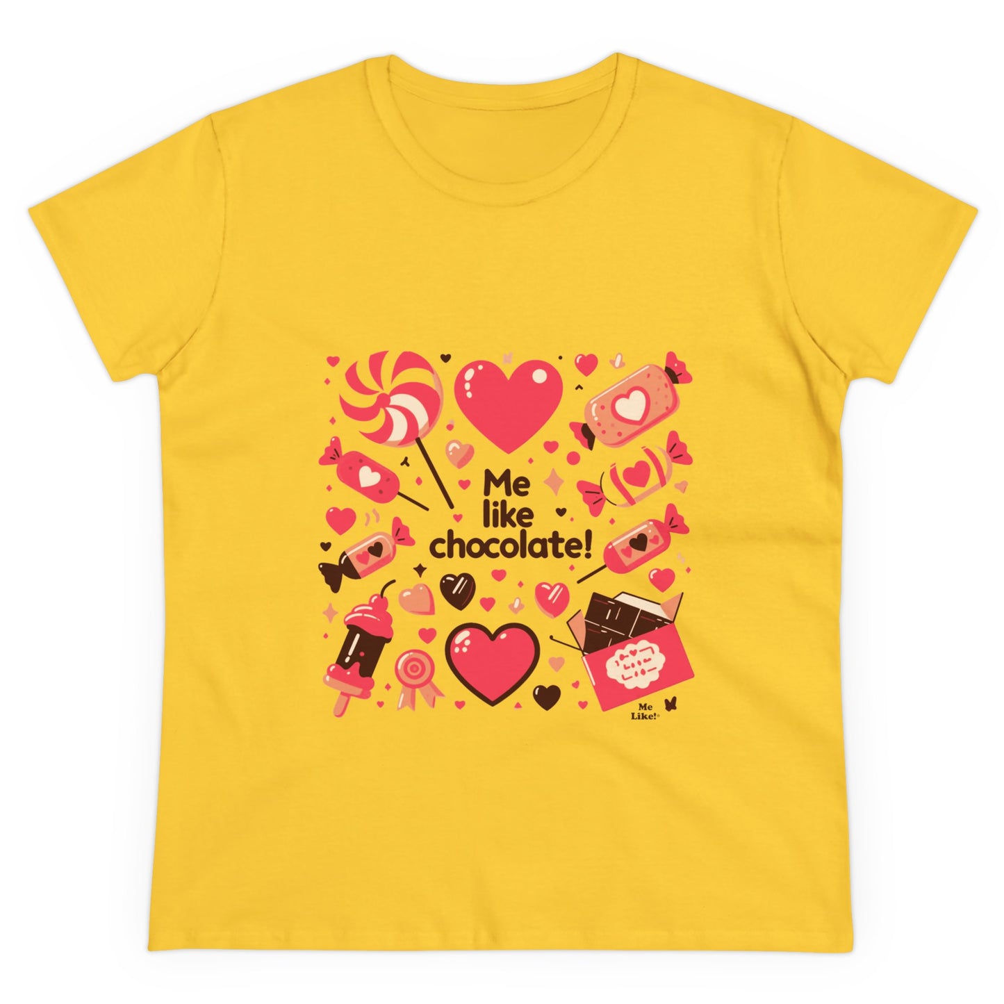 Me Like Chocolate! - Women's Heavy Cotton Tee - (Chocolate #2)