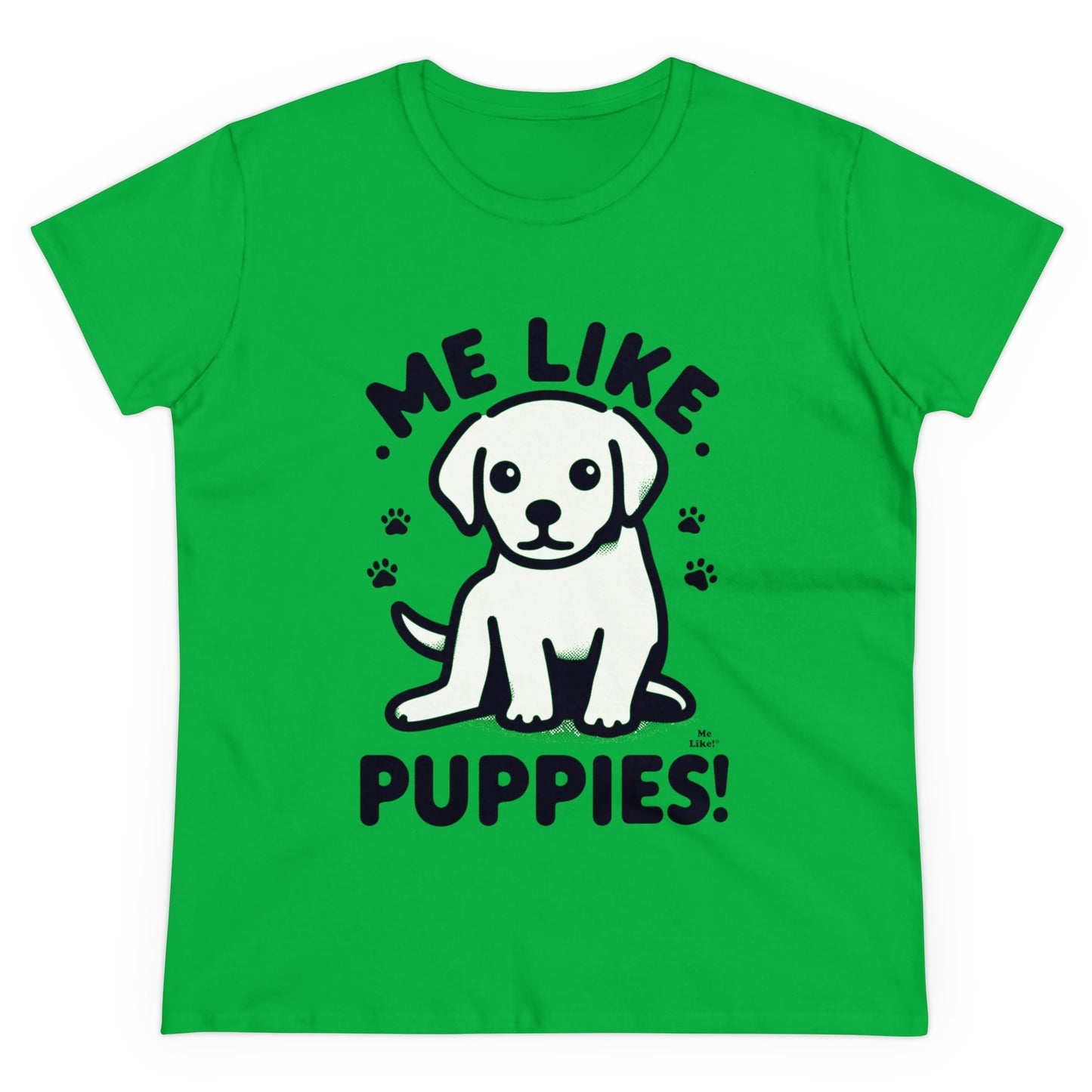 Me Like Puppies! - Women's Heavy Cotton Tee - (#3)