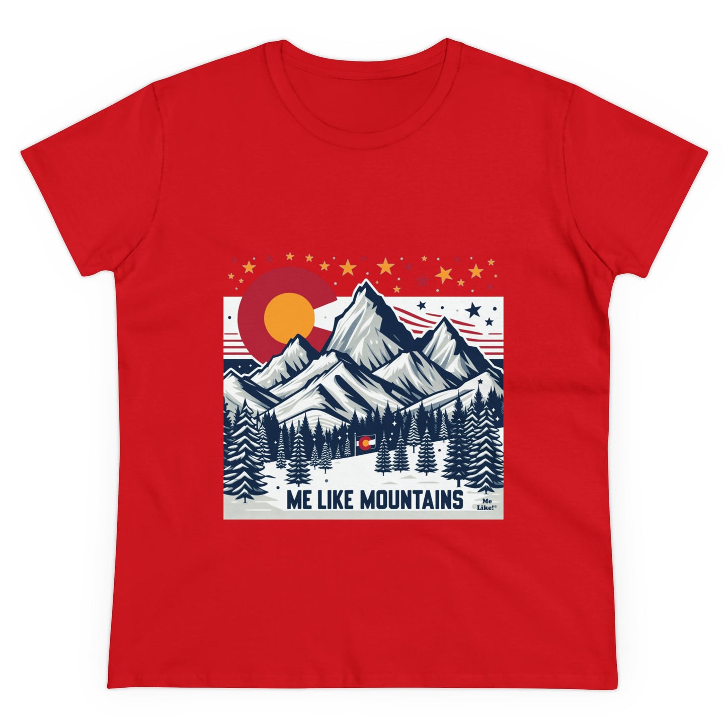 Me Like Mountains! - Women's Heavy Cotton Tee - (Mountains #6)