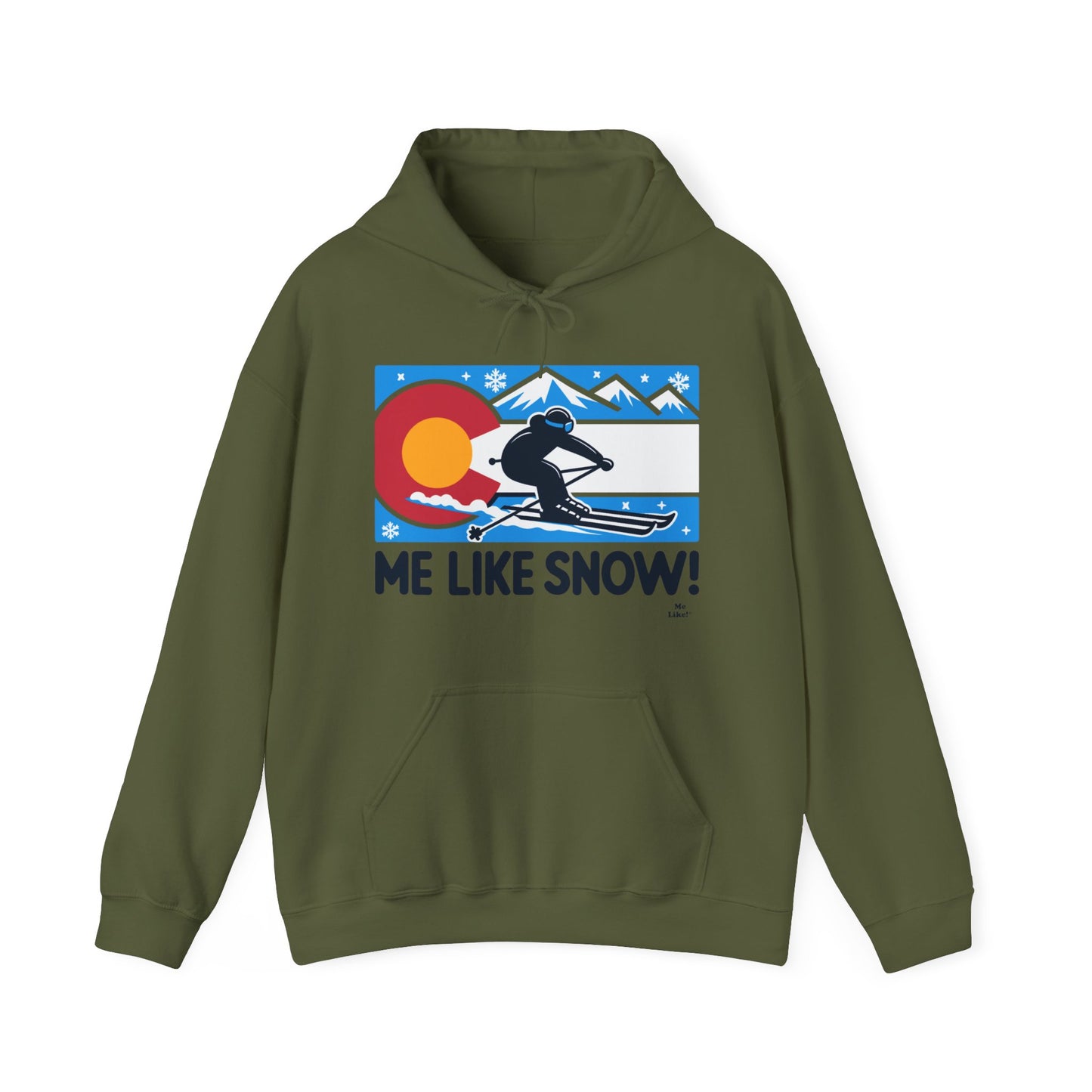 Me Like Snow! - Unisex Heavy Blend™ Hooded Sweatshirt - (Ski Colorado #1)