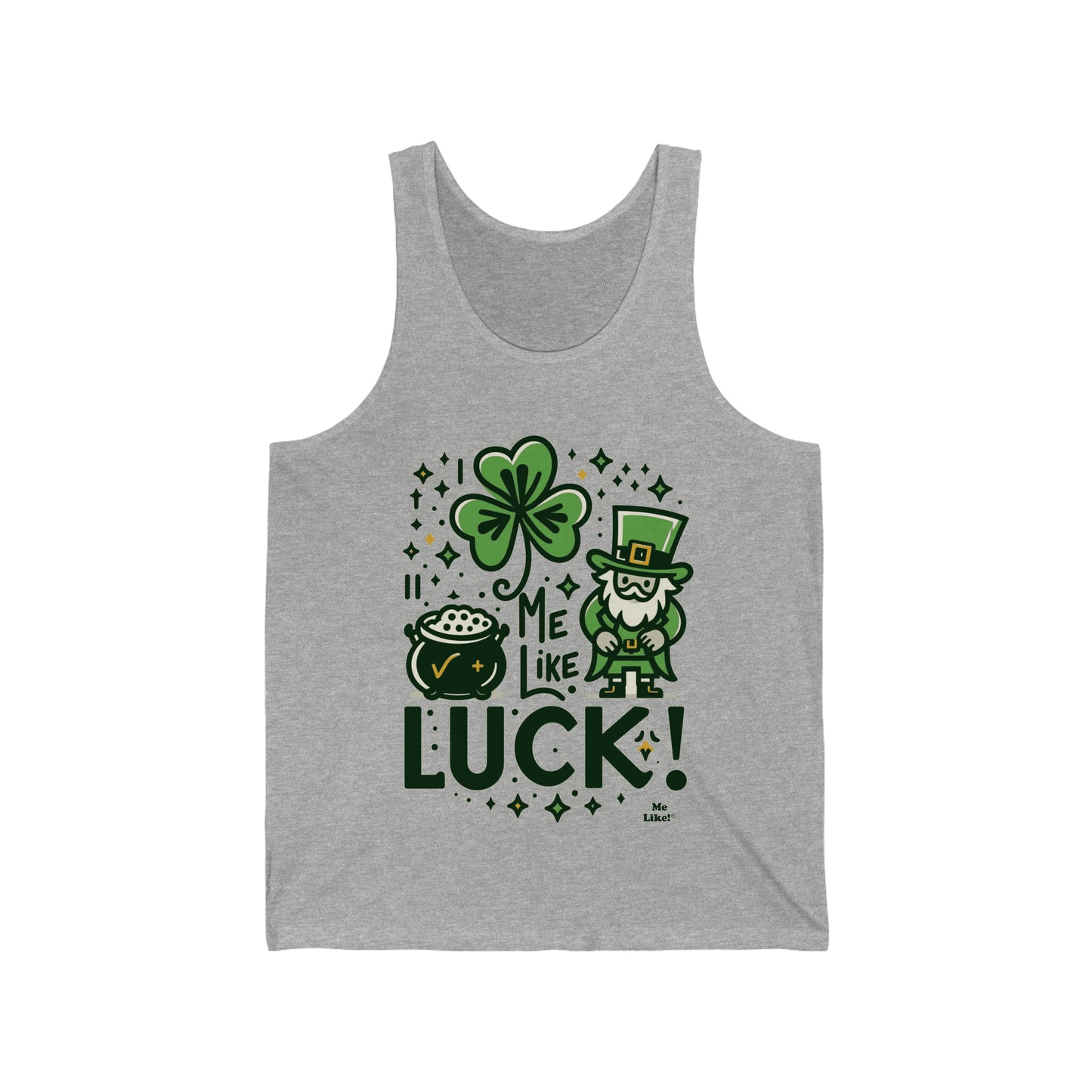 Me Like Luck! - Unisex Jersey Tank - (St. Patrick's Day #4)