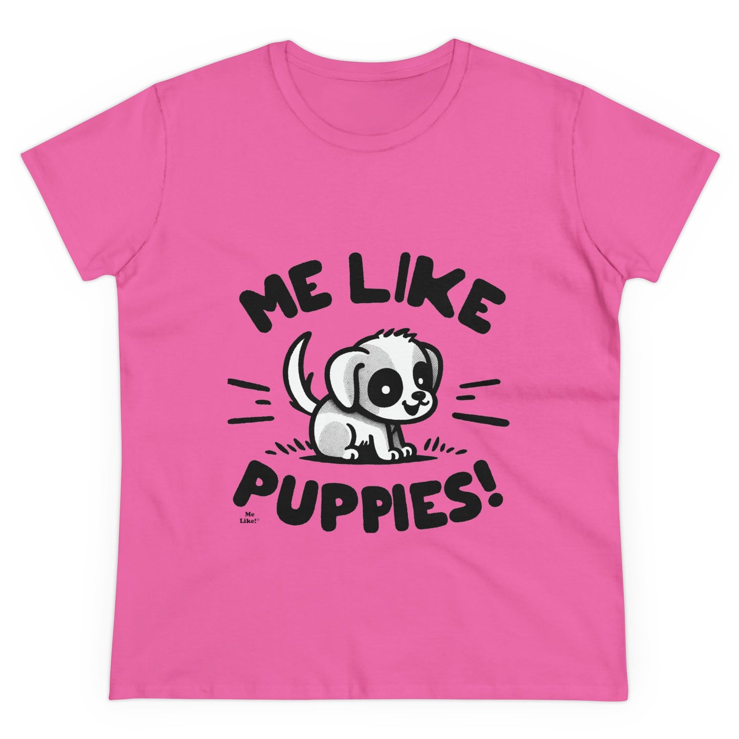 Me Like Puppies! - Women's Heavy Cotton Tee - (#2)