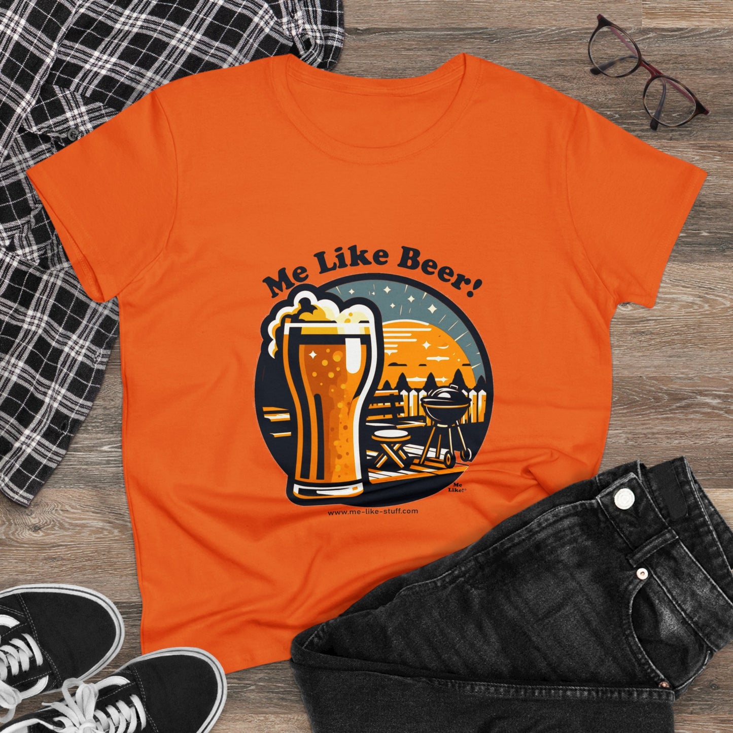 Women's Heavy Cotton Tee - Me Like Beer! (#2)