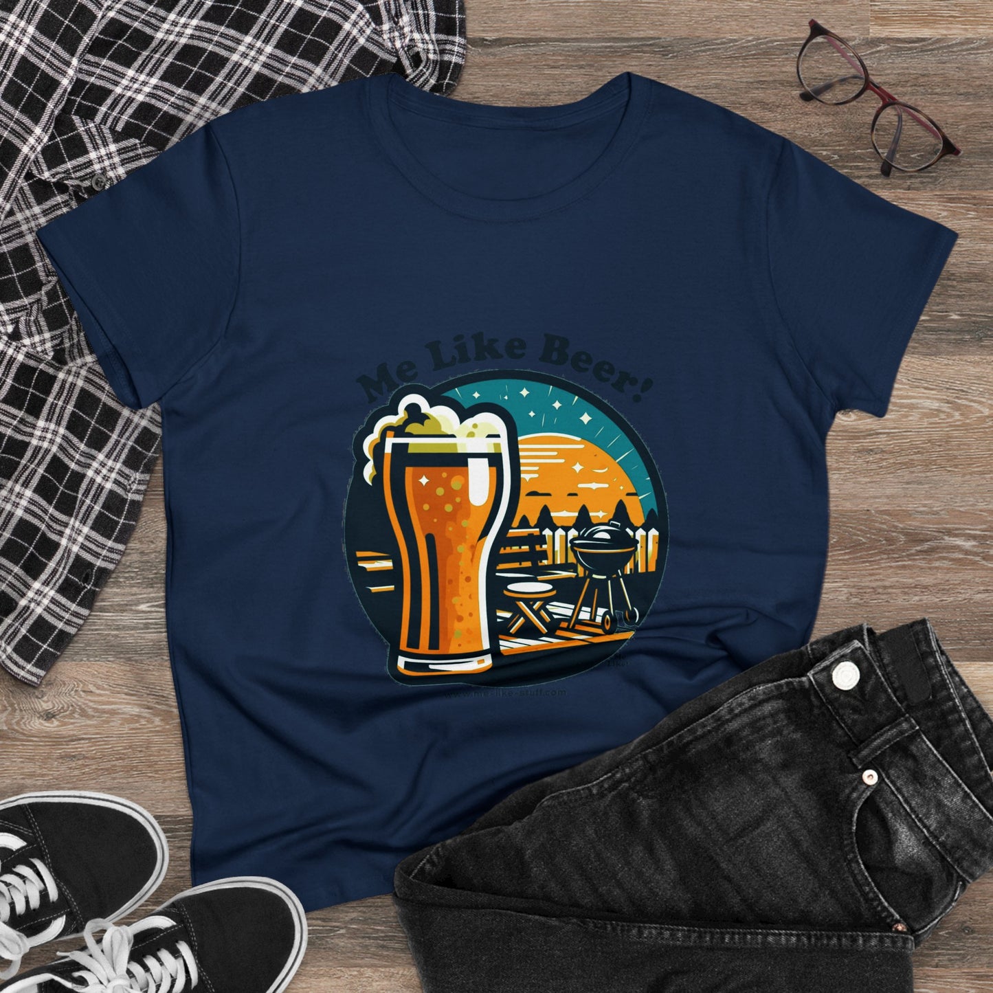 Women's Heavy Cotton Tee - Me Like Beer! (#2)