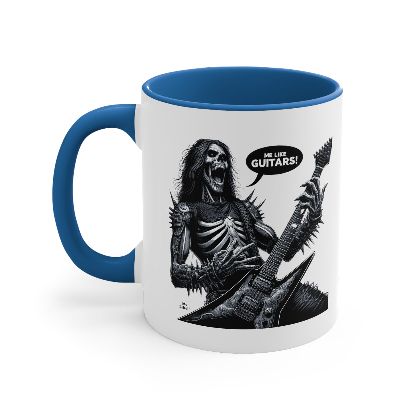 Me Like Guitars! - Accent Coffee Mug, 11oz - Heavy Metal #4