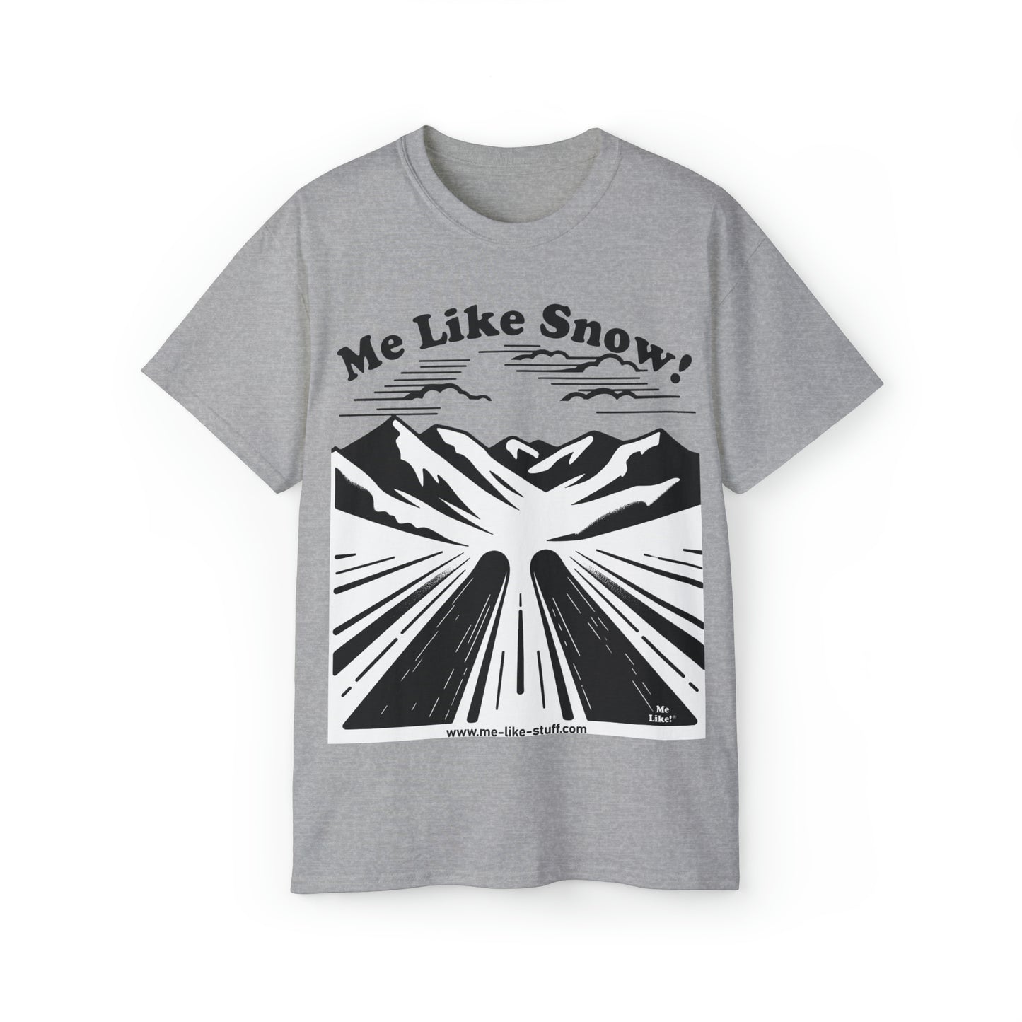 Unisex Ultra Cotton Tee - Me Like Snow! (Ski #1)