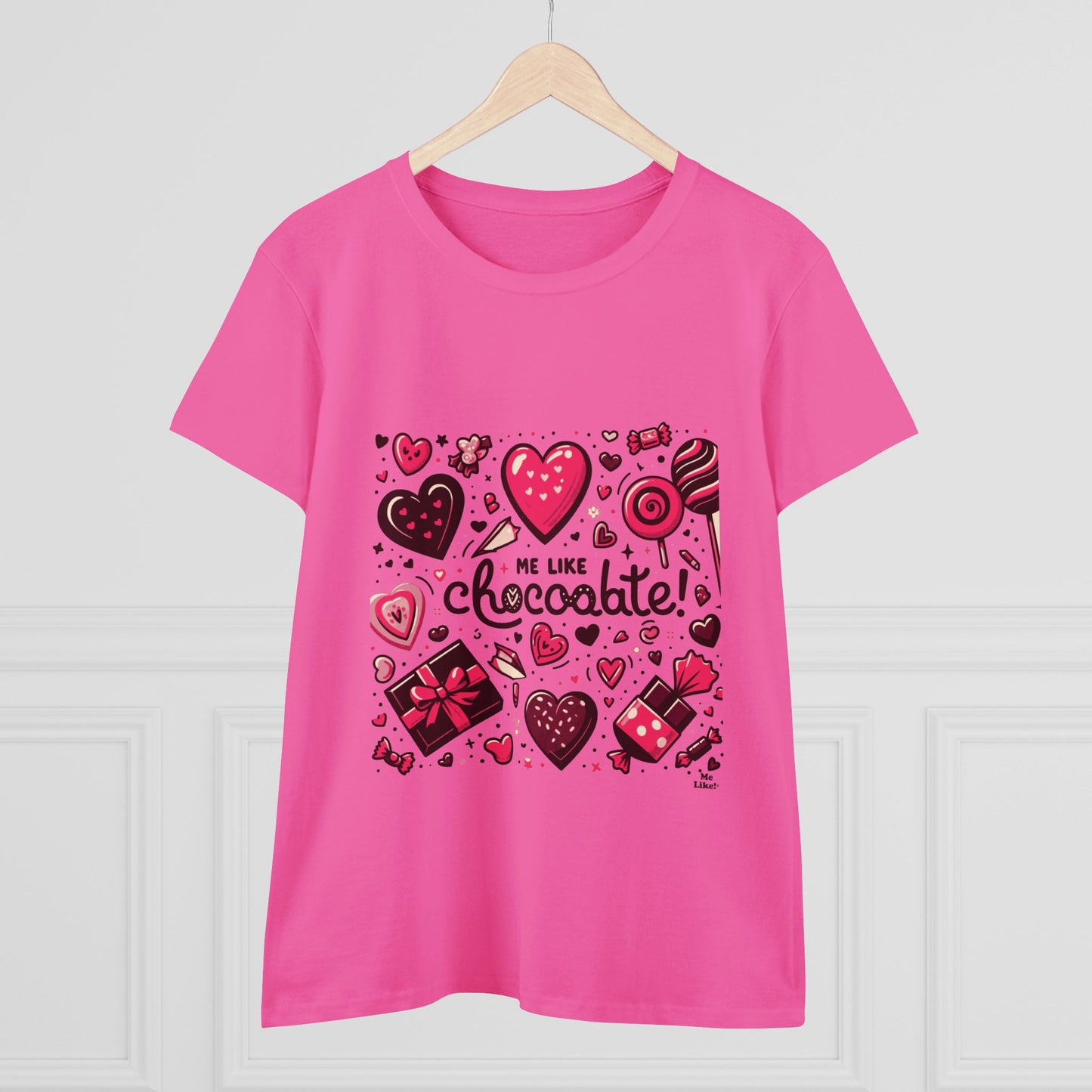 Me Like Chocolate! - Women's Heavy Cotton Tee - (Chocolate #1)