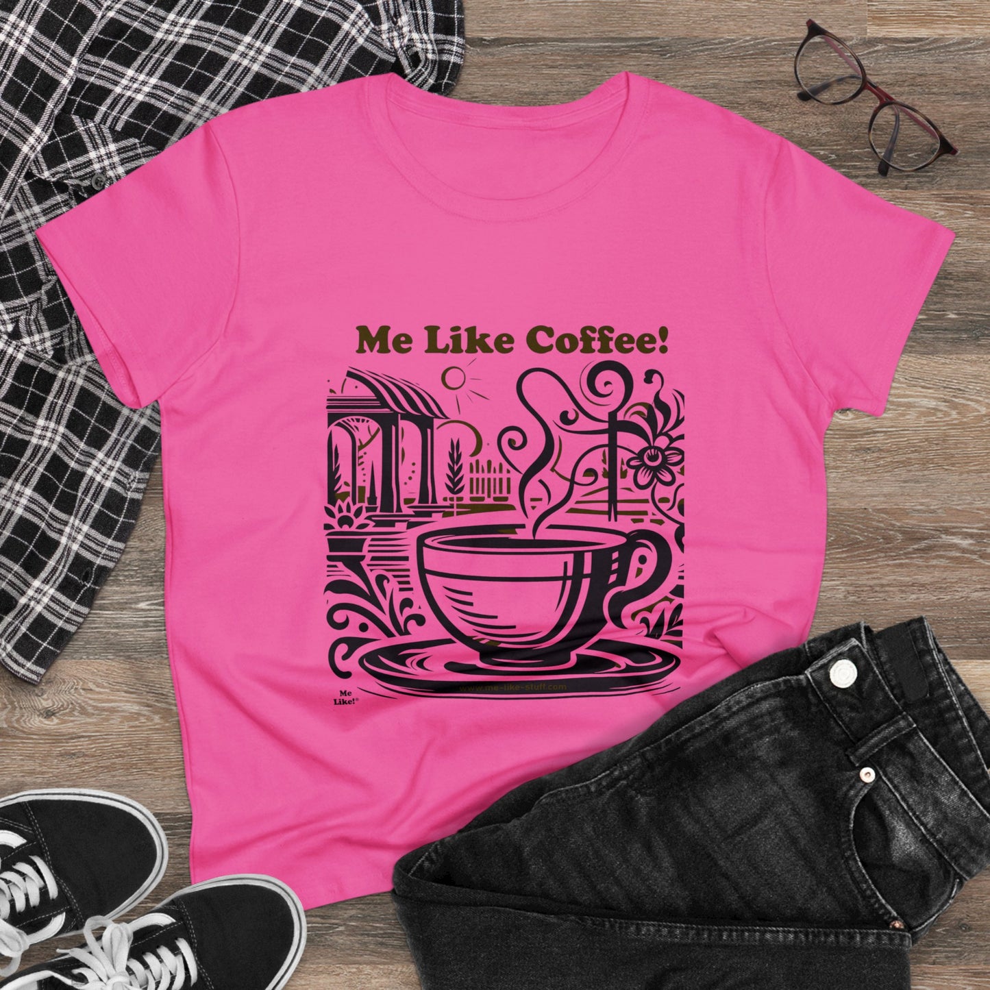 Women's Heavy Cotton Tee - Me Like Coffee! (#3)