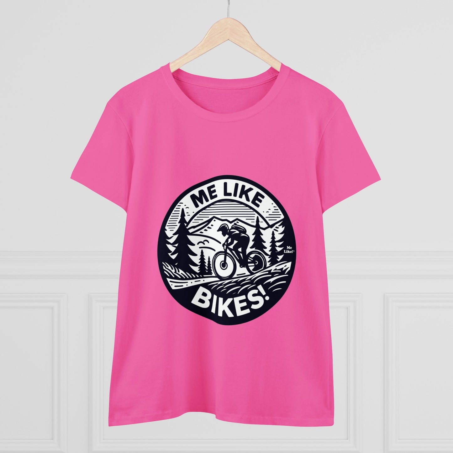 Me Like Bikes! - Women's Heavy Cotton Tee - (Mountain Bike #4)