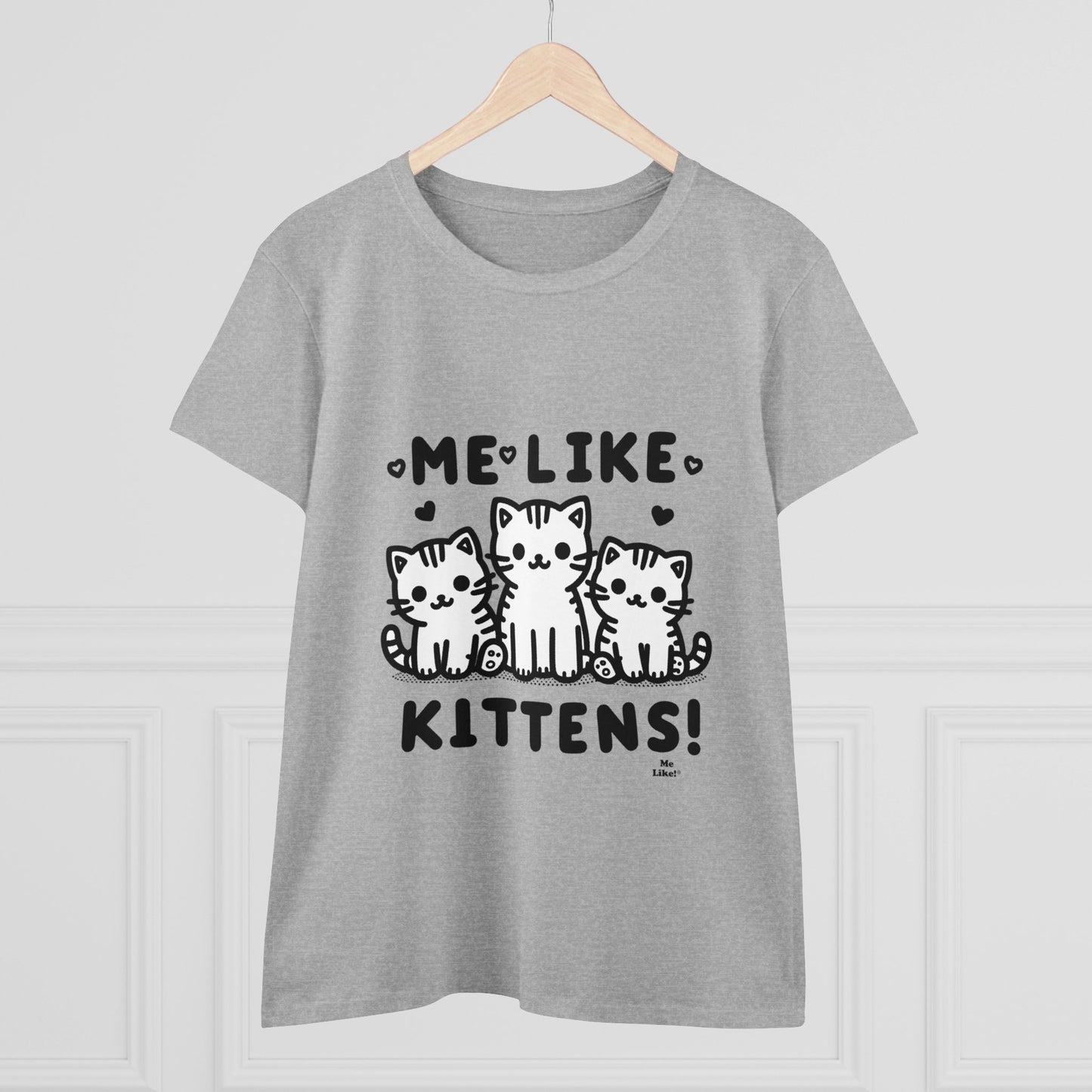 Me Like Kittens! - Women's Heavy Cotton Tee - (#2)