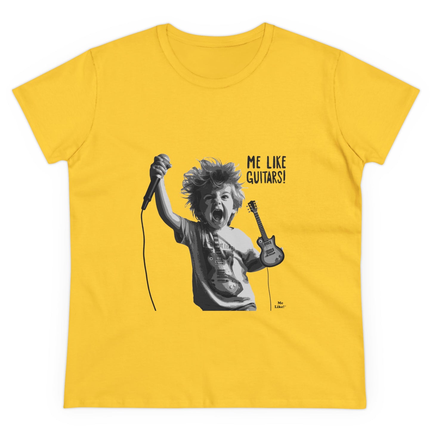 Me Like Guitars! - Women's Cotton Tee - Punk #2