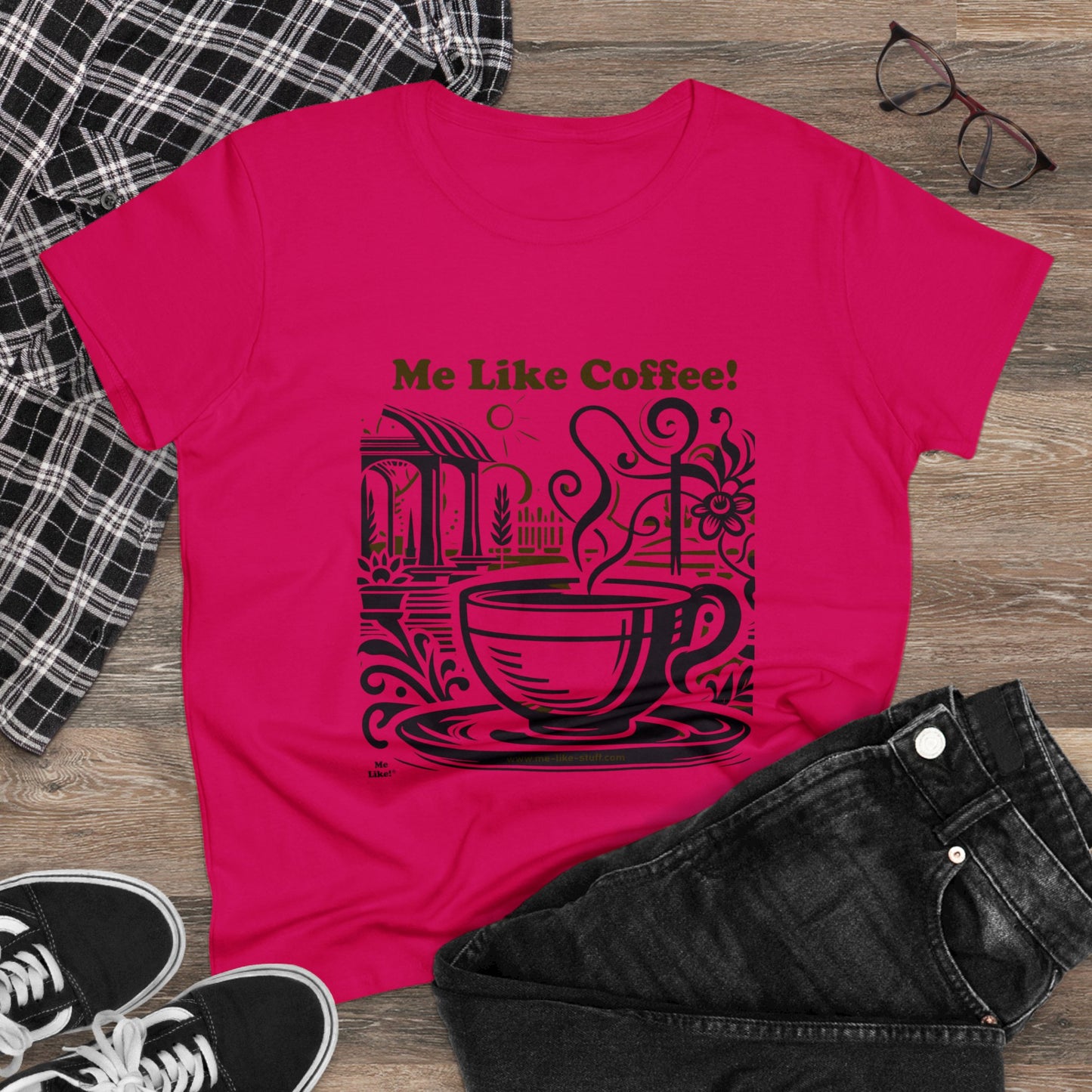 Women's Heavy Cotton Tee - Me Like Coffee! (#3)