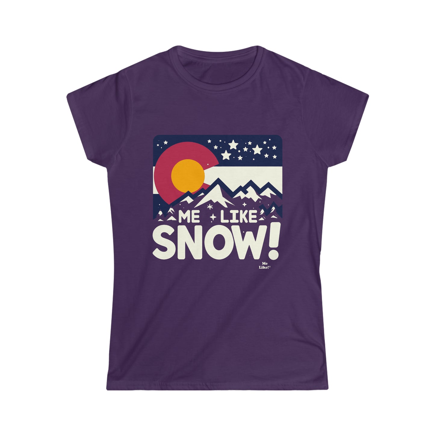 Me Like Snow! - Women's Softstyle Tee - (Snow Colorado #1)