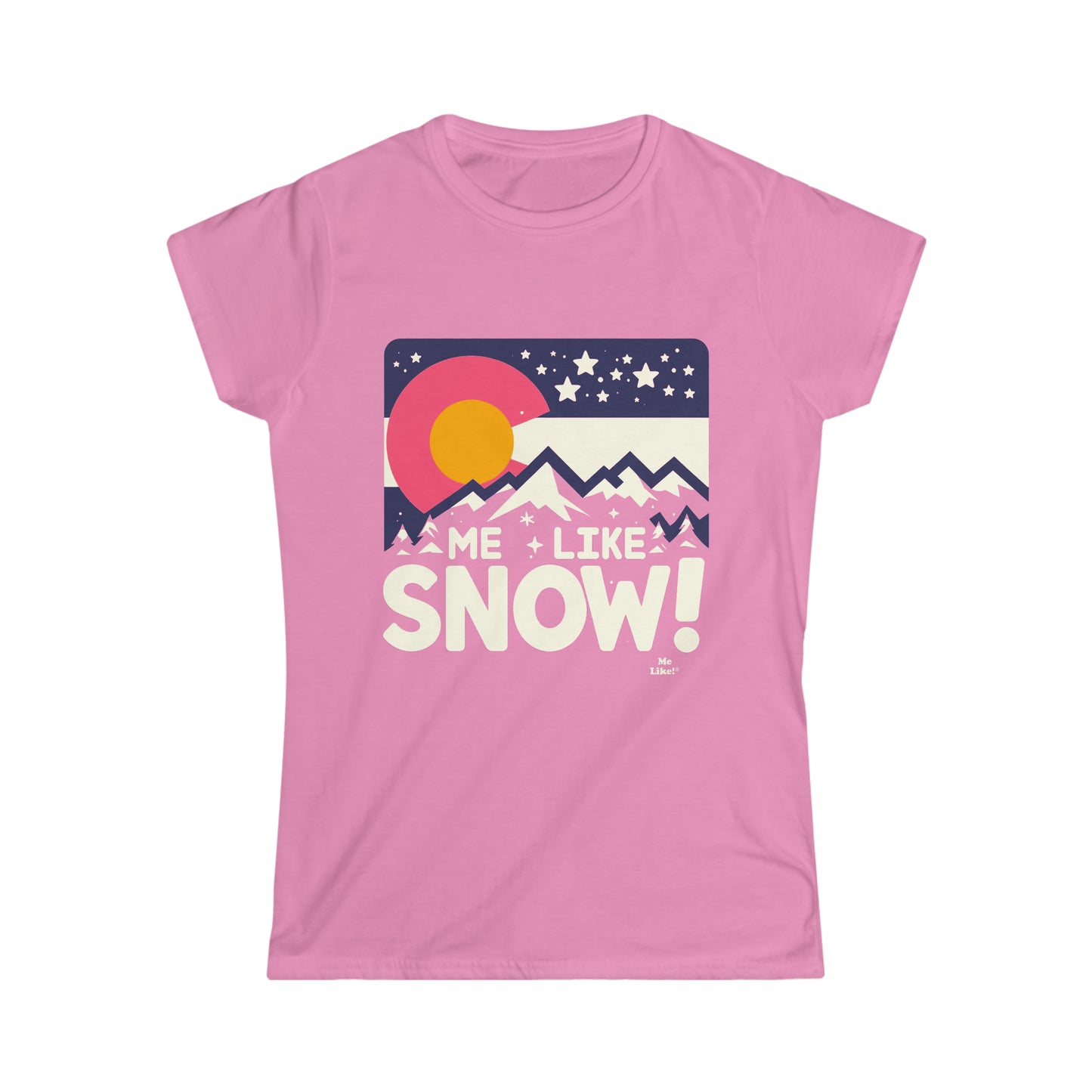 Me Like Snow! - Women's Softstyle Tee - (Snow Colorado #1)