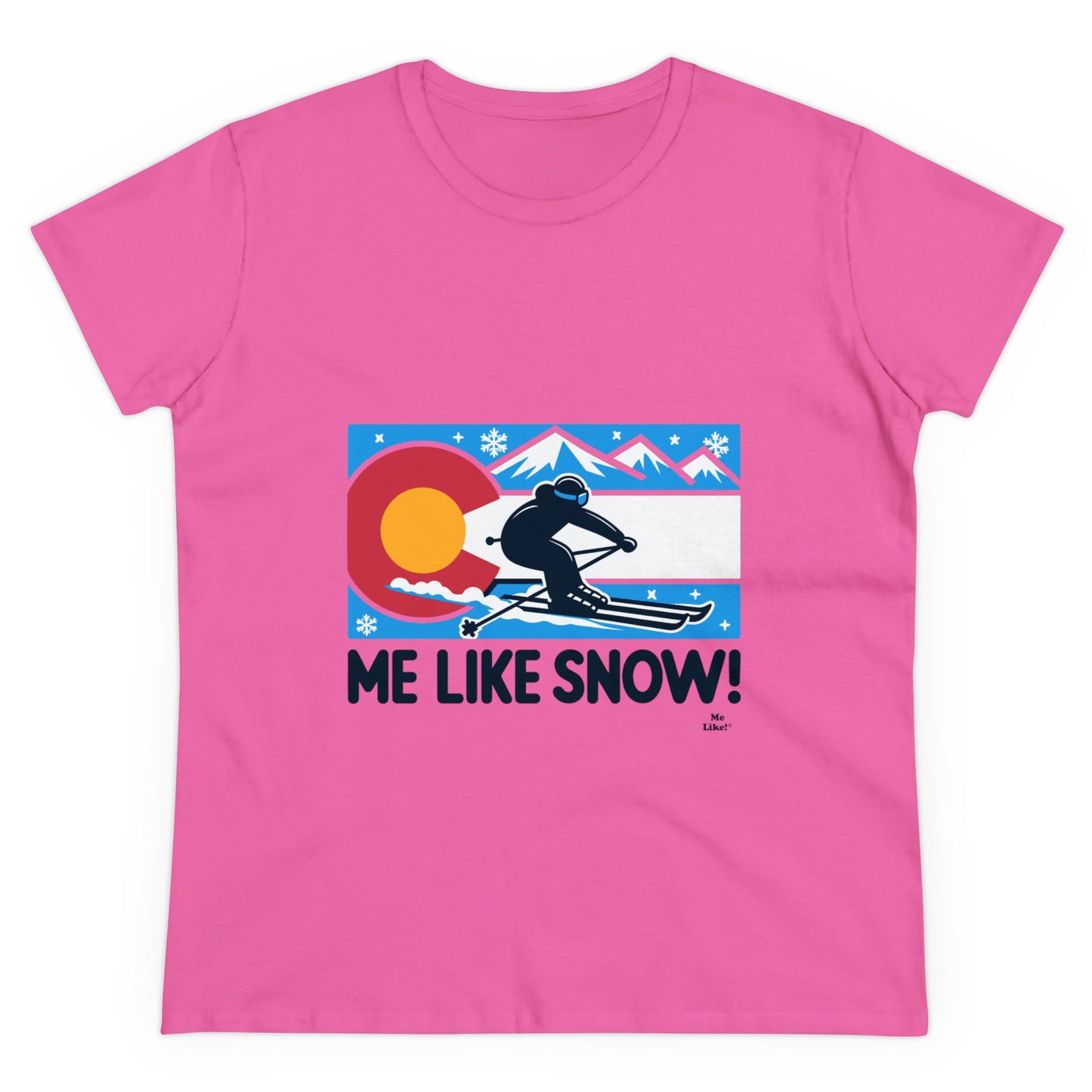 Me Like Snow! - Women's Heavy Cotton Tee - (Ski Colorado #1)