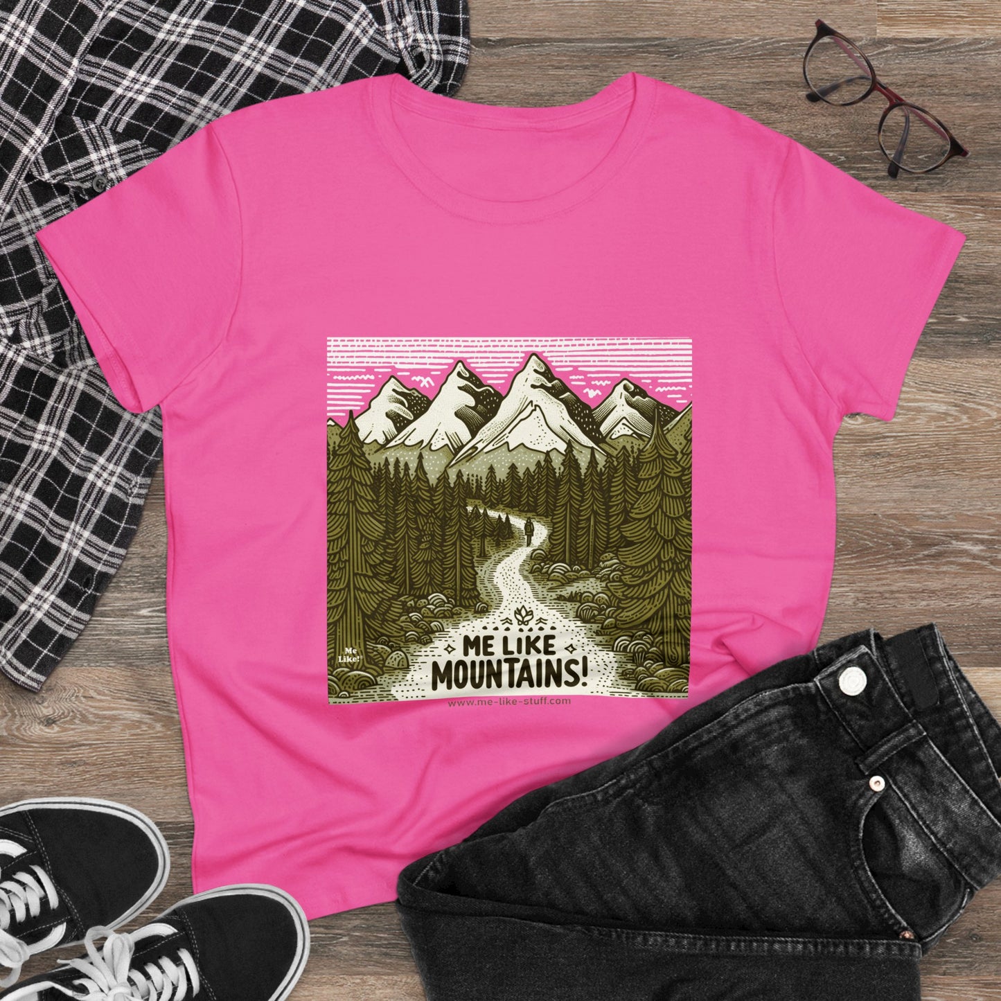 Me Like Mountains! - Women's Heavy Cotton Tee - (#3)