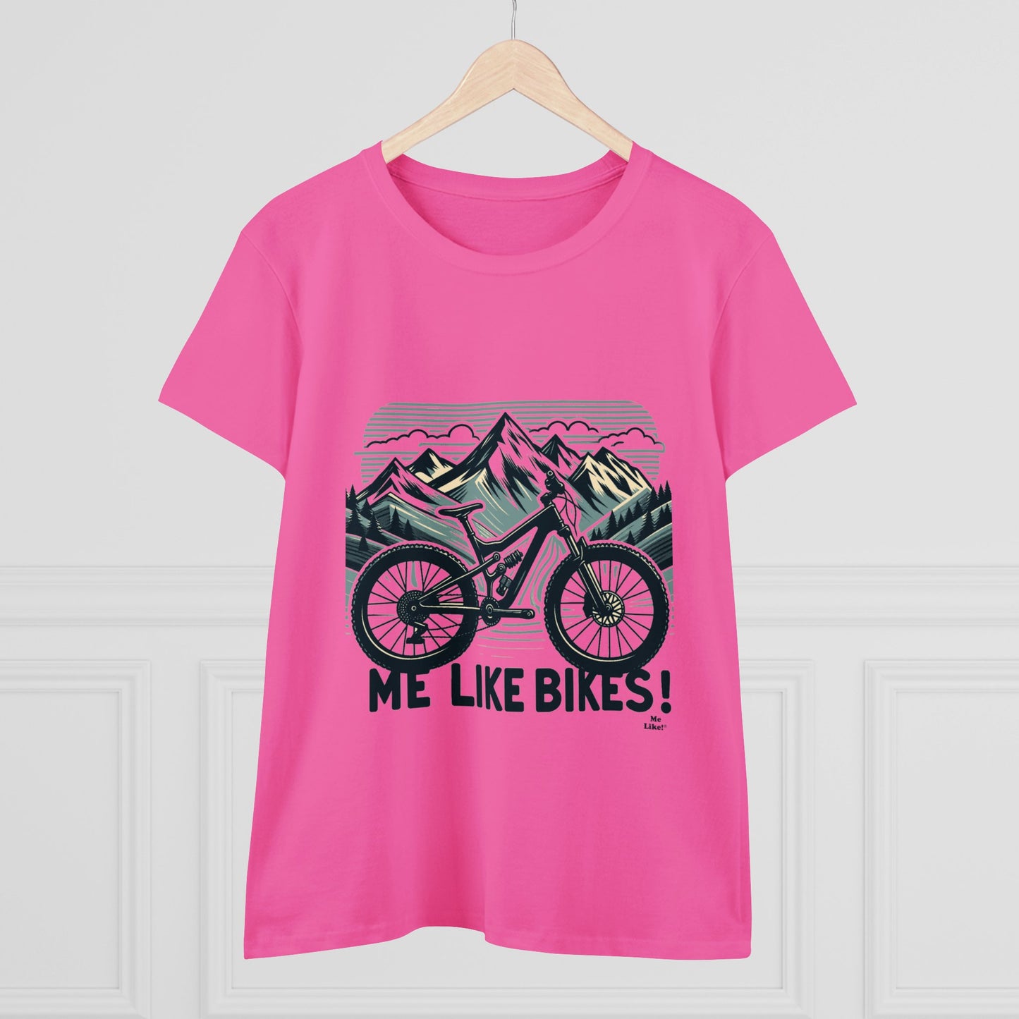 Me Like Bikes! - Women's Heavy Cotton Tee - (Mountain Bike #5)