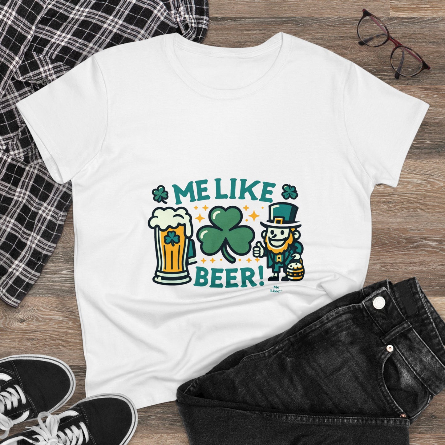 Me Like Beer! - Women's Heavy Cotton Tee - (St. Patrick's Day #1)