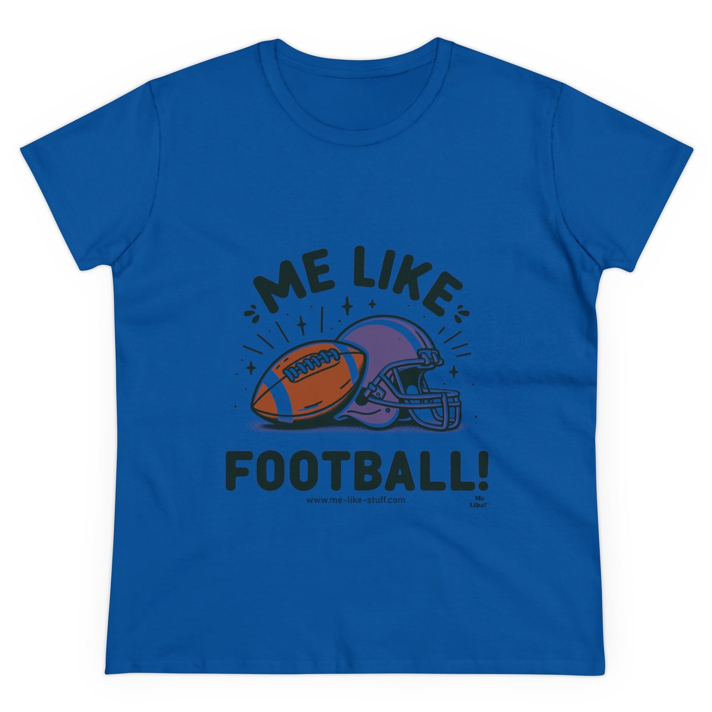 Me Like Football! - Women's Heavy Cotton Tee - (Football #1)