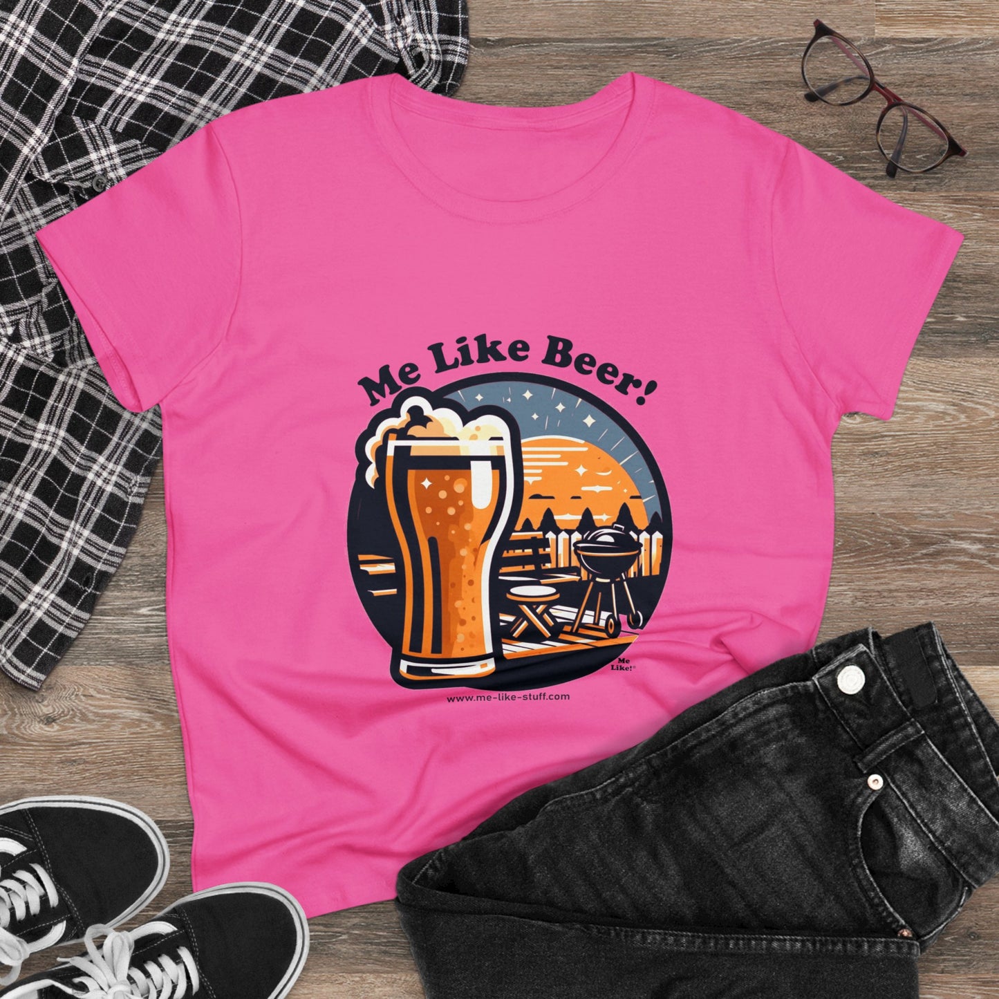 Women's Heavy Cotton Tee - Me Like Beer! (#2)