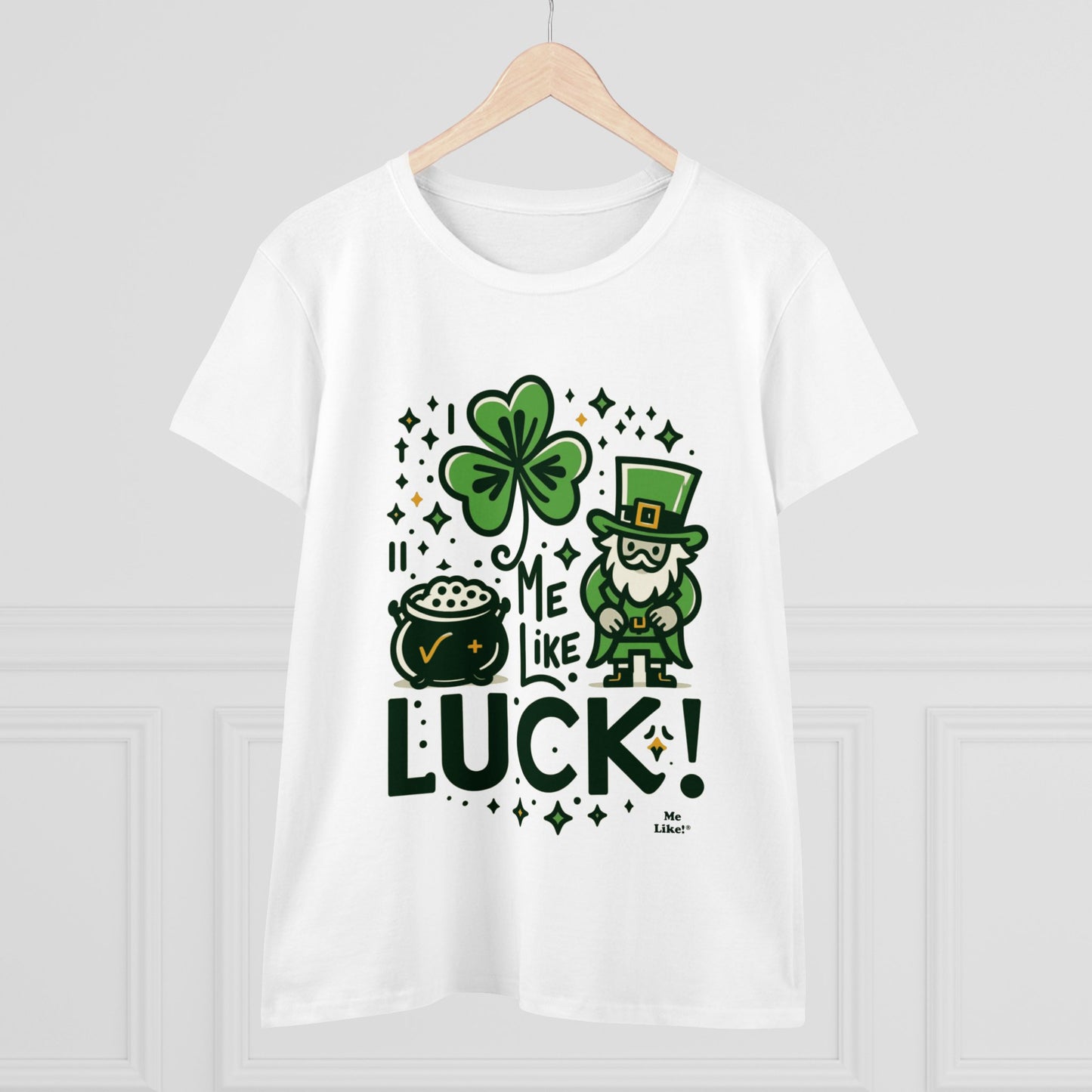 Me Like Luck! - Women's Heavy Cotton Tee - (St. Patrick's Day #4)