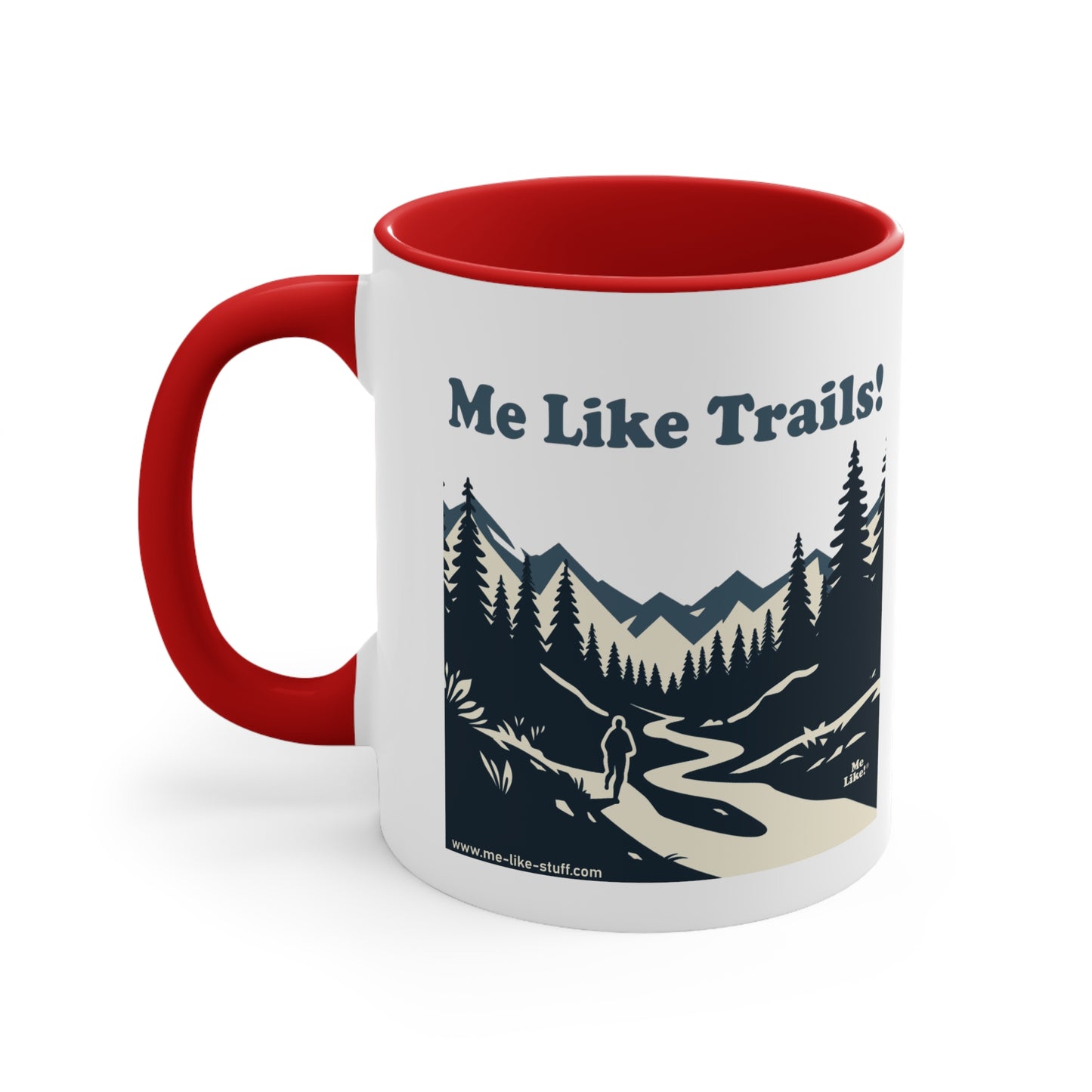 Accent Coffee Mug, 11oz - Me Like Trails! (#1)