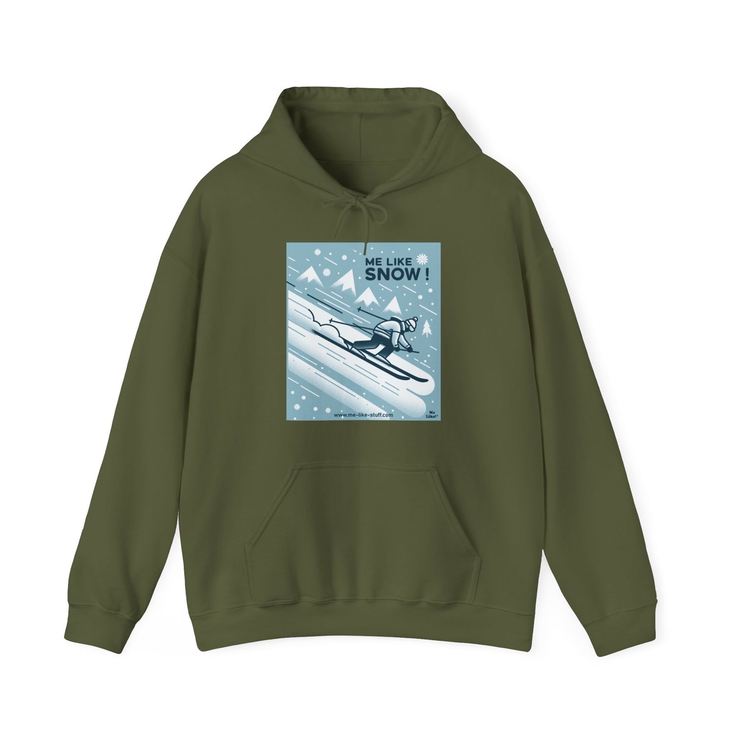 Unisex Heavy Blend™ Hooded Sweatshirt - Me Like Snow! (Ski #2)