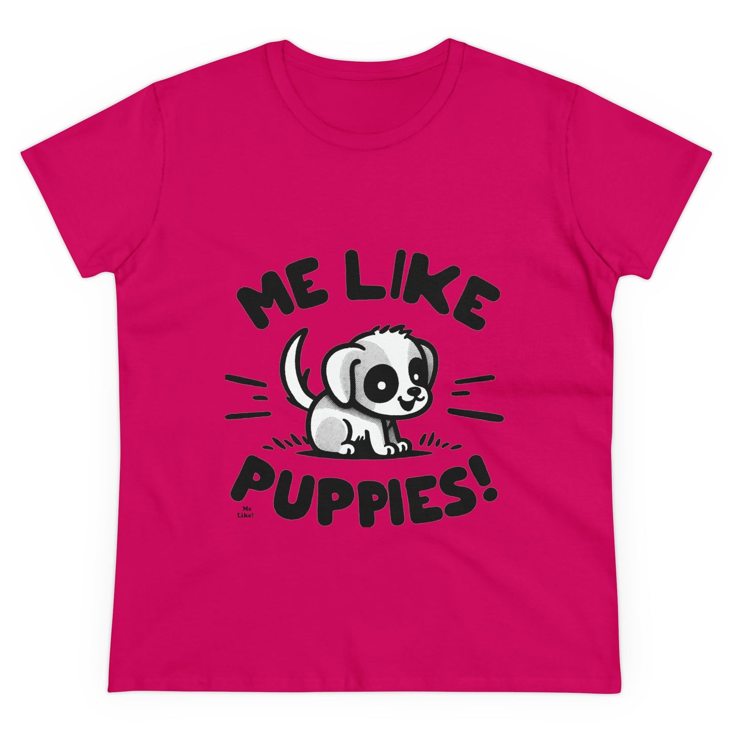 Me Like Puppies! - Women's Heavy Cotton Tee - (#2)