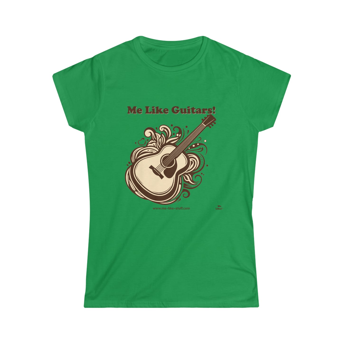 Women's Softstyle Tee - Me Like Guitars! (Acoustic #1)