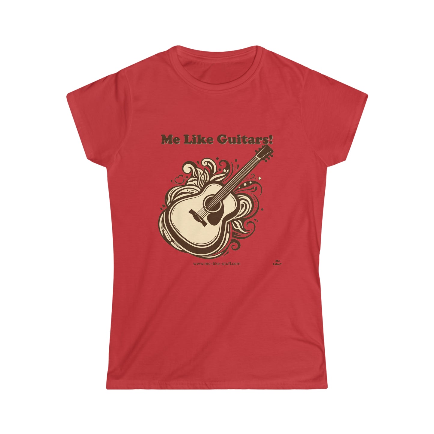 Women's Softstyle Tee - Me Like Guitars! (Acoustic #1)