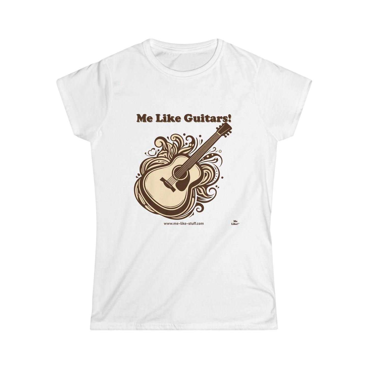 Women's Softstyle Tee - Me Like Guitars! (Acoustic #1)