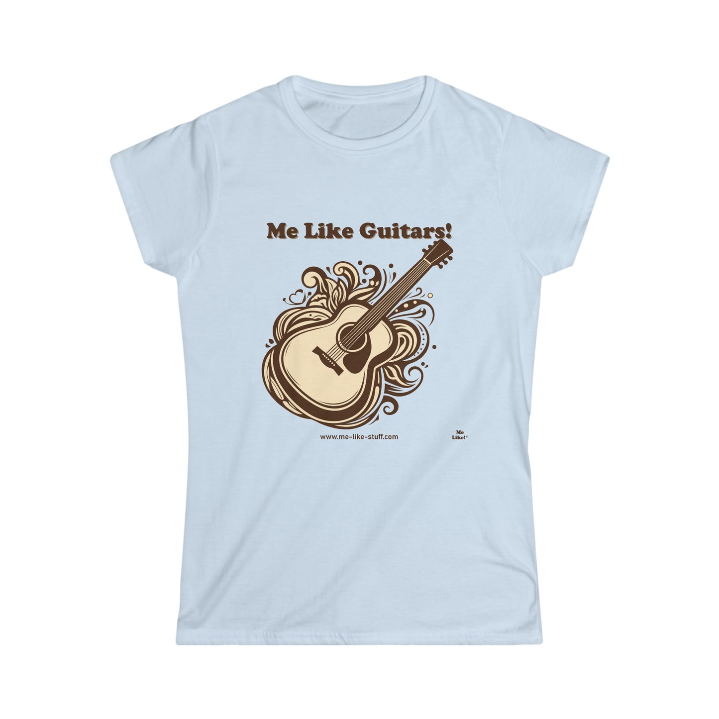 Women's Softstyle Tee - Me Like Guitars! (Acoustic #1)