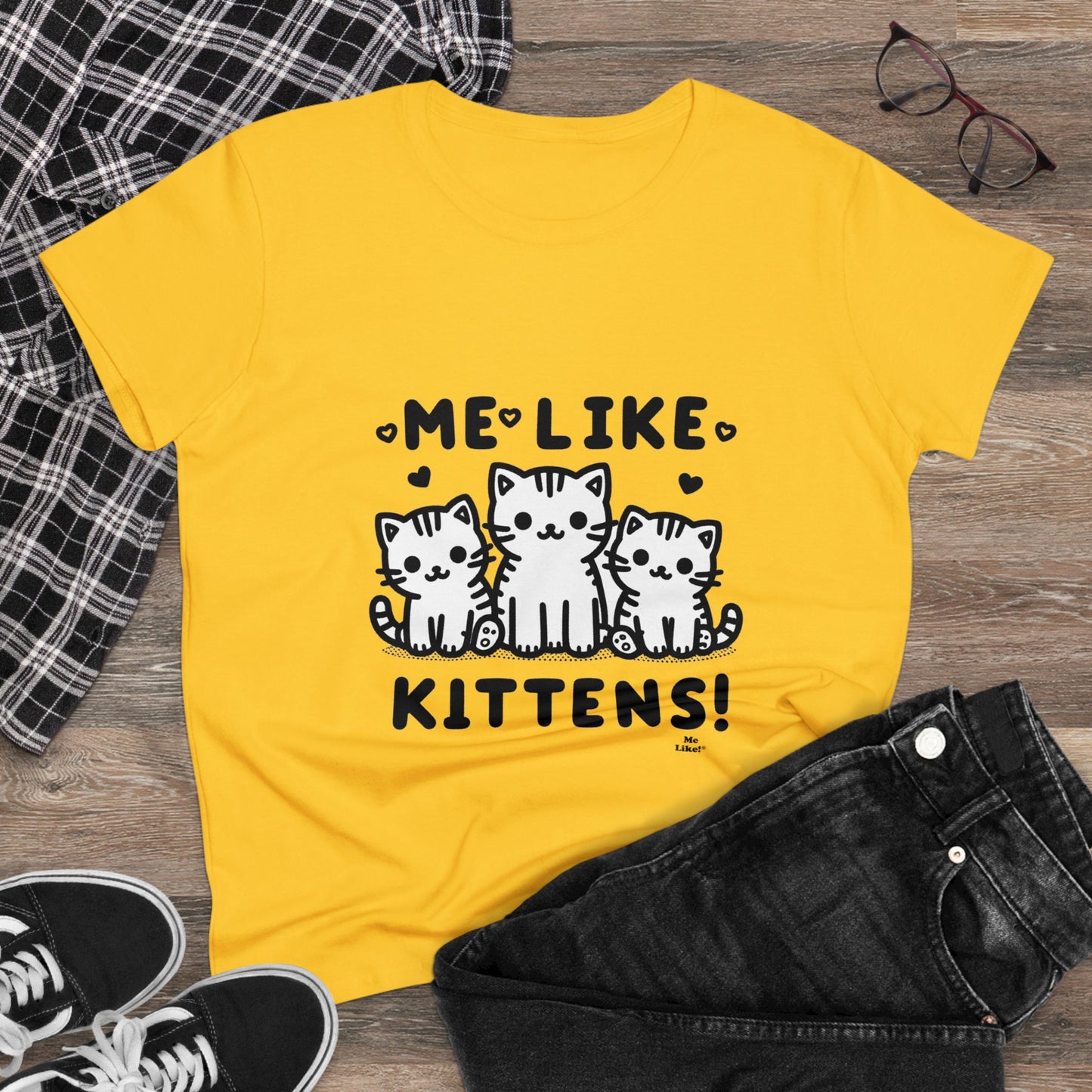 Me Like Kittens! - Women's Heavy Cotton Tee - (#2)